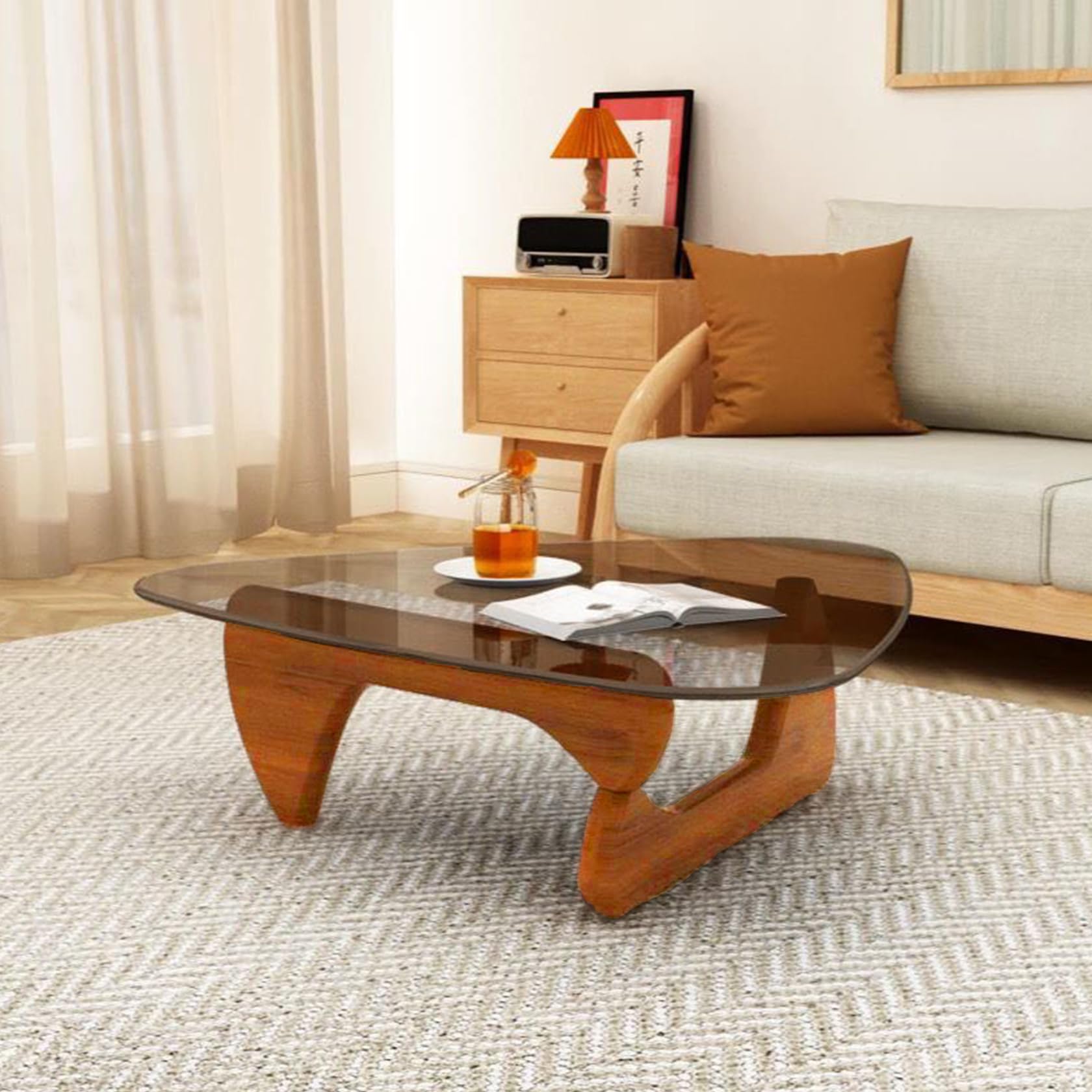 センターテーブル・ローテーブル truck furniture  OAK GLASS-TOP LOW TABLE OAK GLASS-TOP LOW TABLE | TRUCK FURNITURE