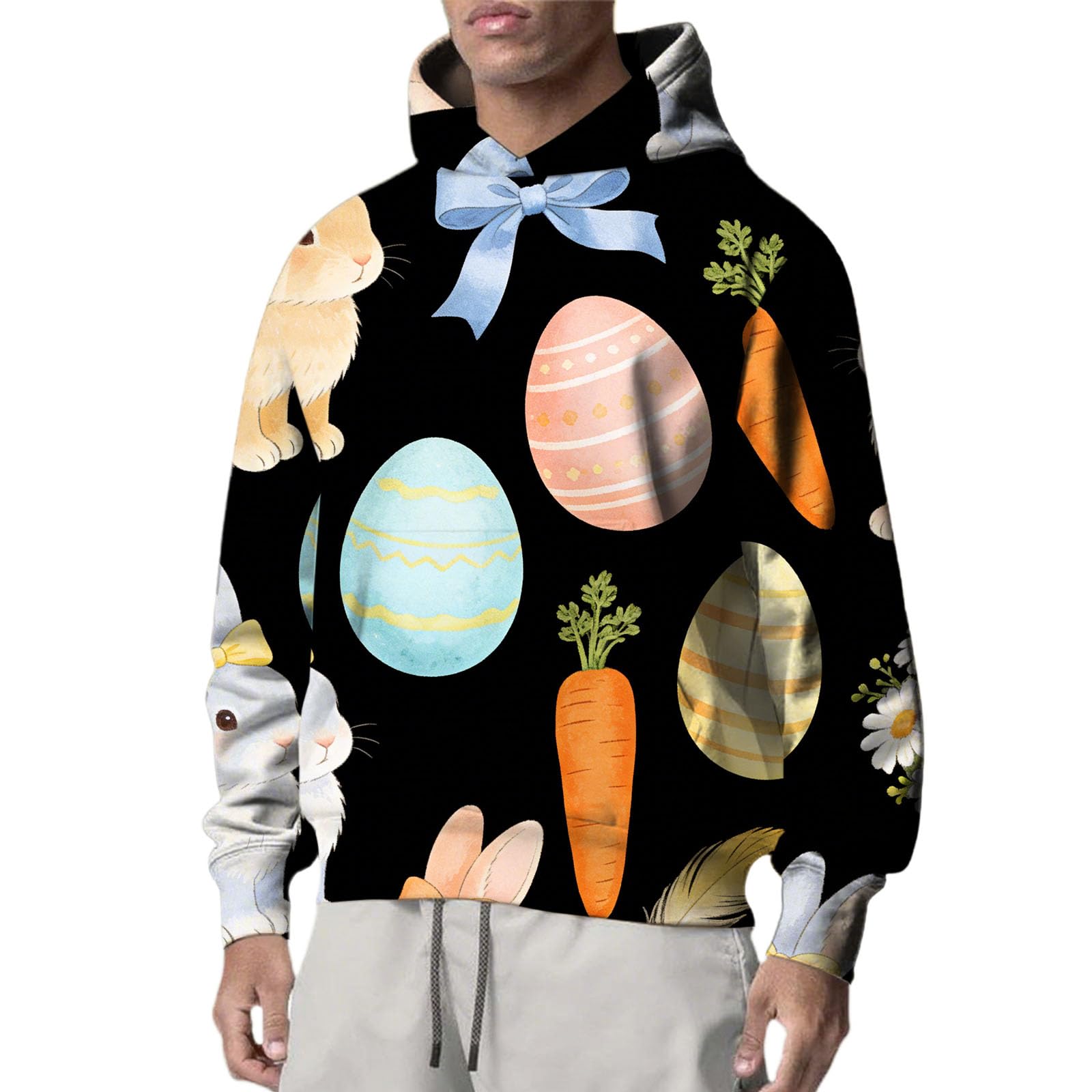 Chaqueta verano hombre con capucha casual estampada talla S 8