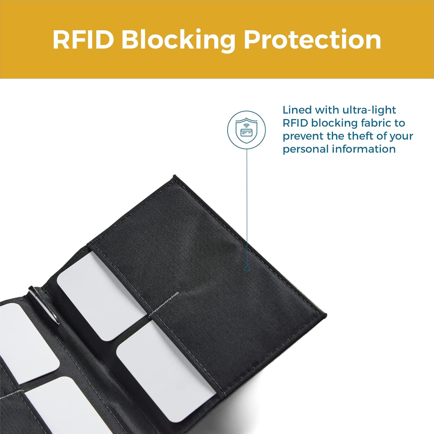 Allett Coin Wallet 2.0, Onyx Black | Leather, RFID Blocking, Velcro Pocket, Slim, Minimalist, Bifold, Water Resistant, Thin, Front Pocket | Holds 4-24 Cards, Flat Bills & Receipts - Image 5