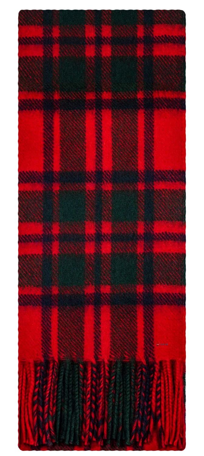 I LUV LTD MacIntosh Clan Modern Tartan Plaid 100% Lambswool Clan Scarf Made in Scotland
