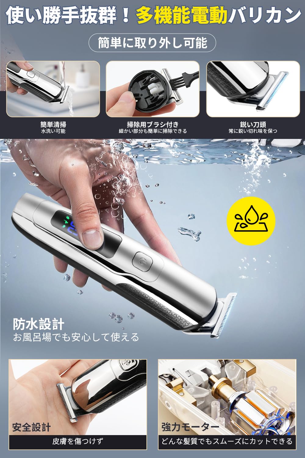 Amazon.co.jp: Youmay 電動バリカン バリカンセット ヘアカッター