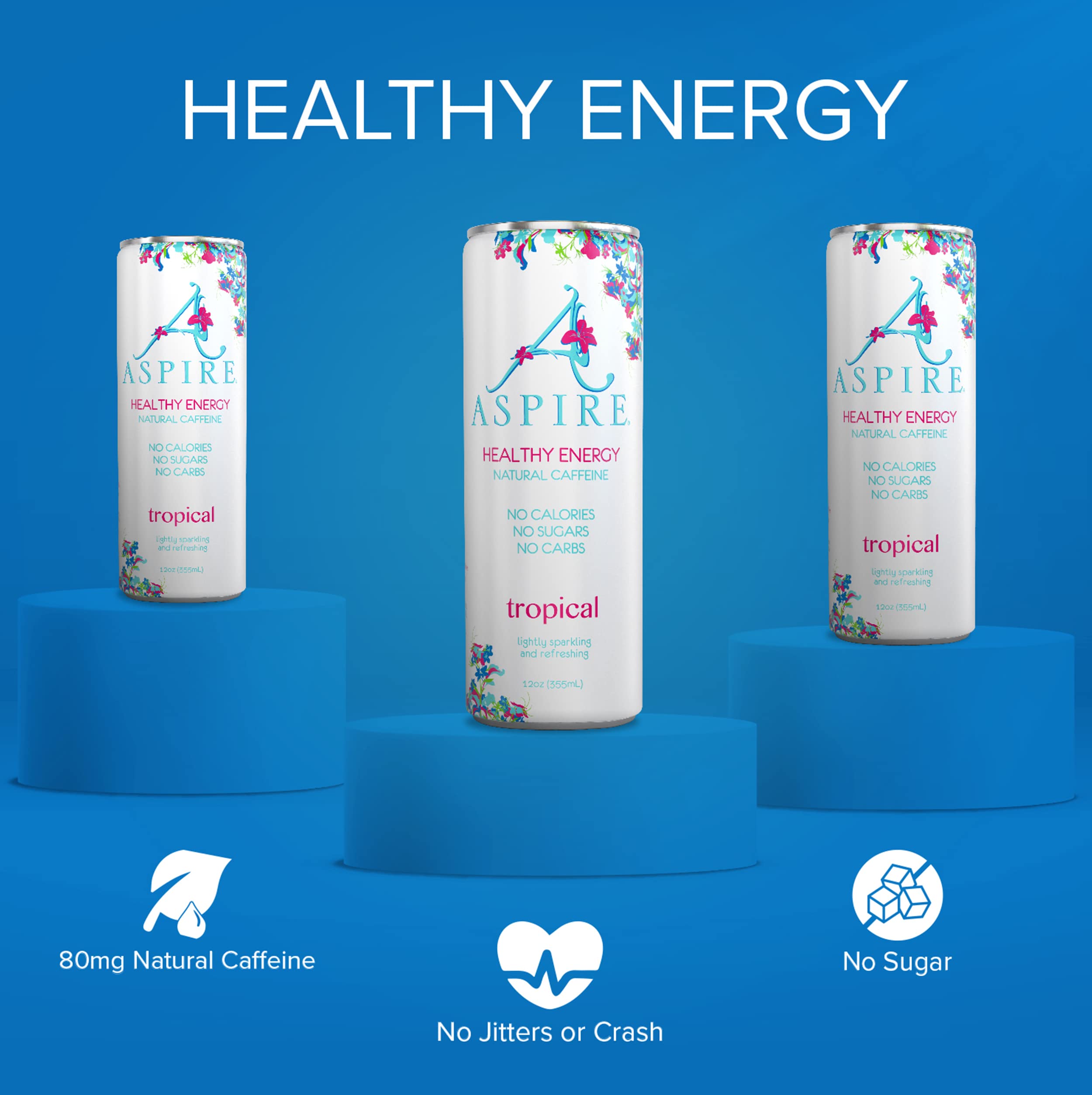 Buy Aspire Healthy Energy, Tropical, Sugar Free Energy Drink, 12 oz