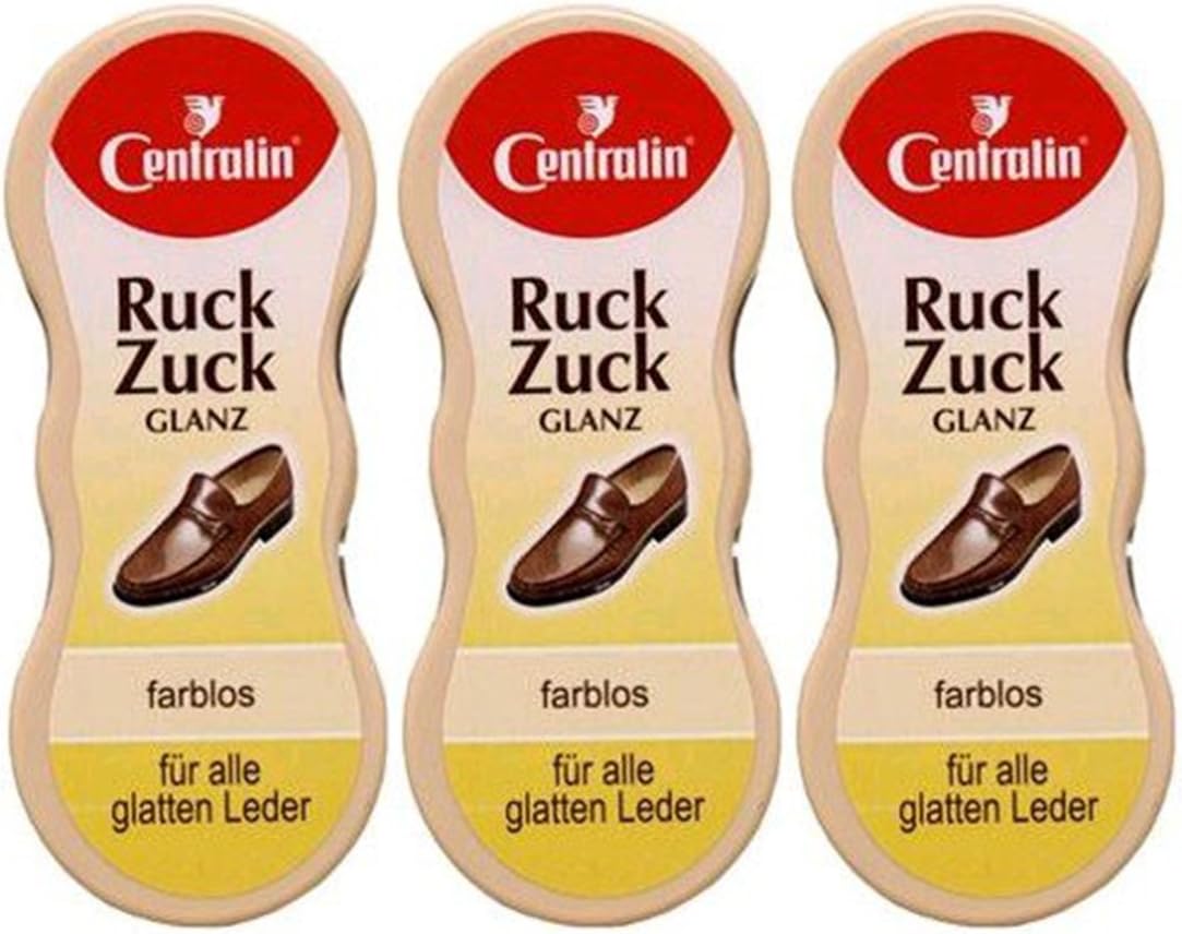 Centralin Ruck-Zuck-shine sponge for all smooth leather, colorless (3 sponges)