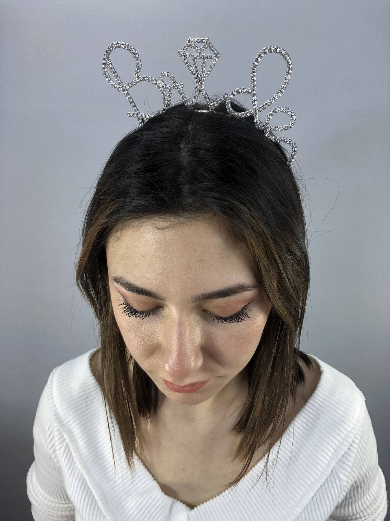 Hobigram Gümüş Taşlı Bride Taç