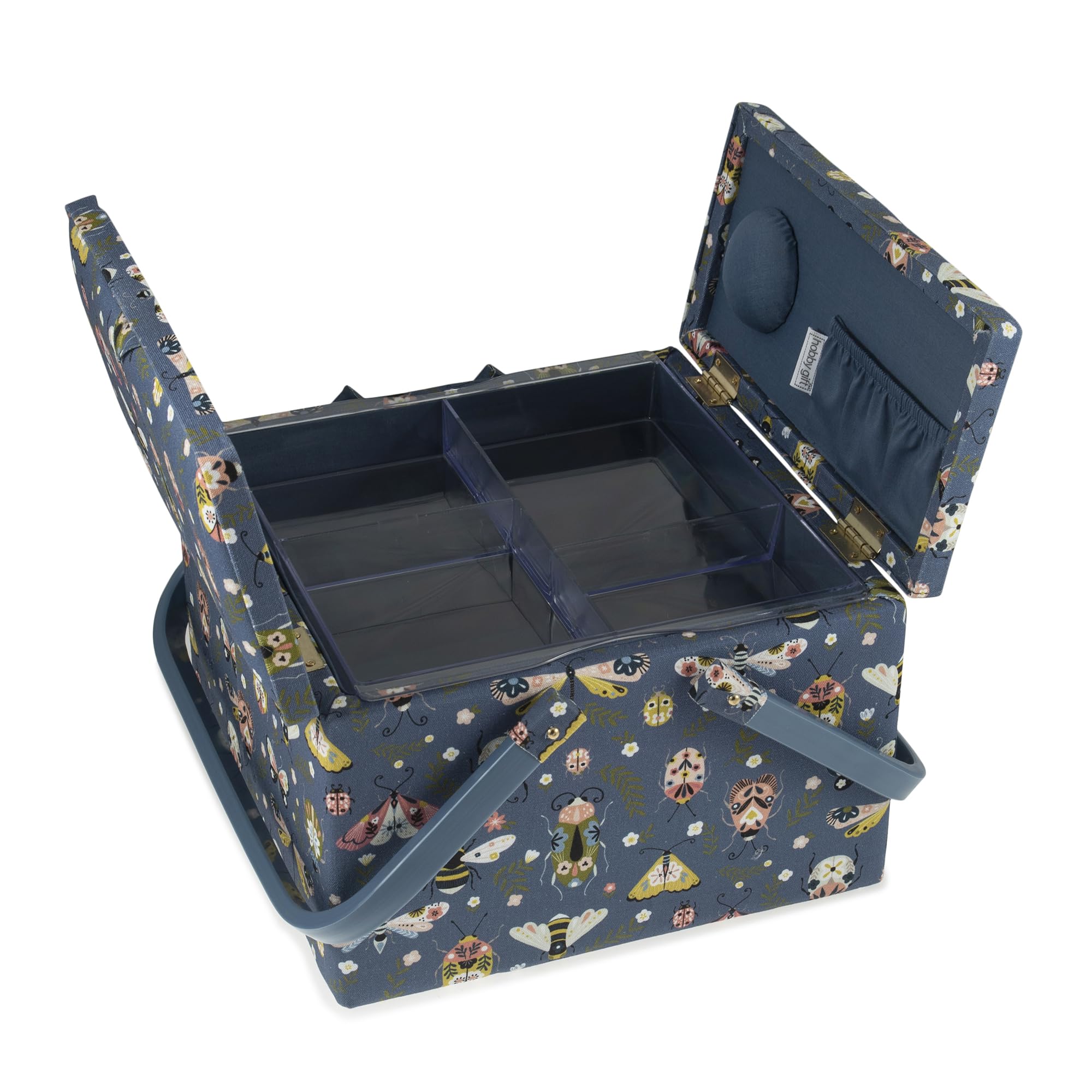 Hobby Gift Exclusif Grande boîte de rangement pour travaux manuels à double couvercle, 25 x 25 x 17 cm, Mini bêtes, insectes, petites créatures, MRLTLEƚ