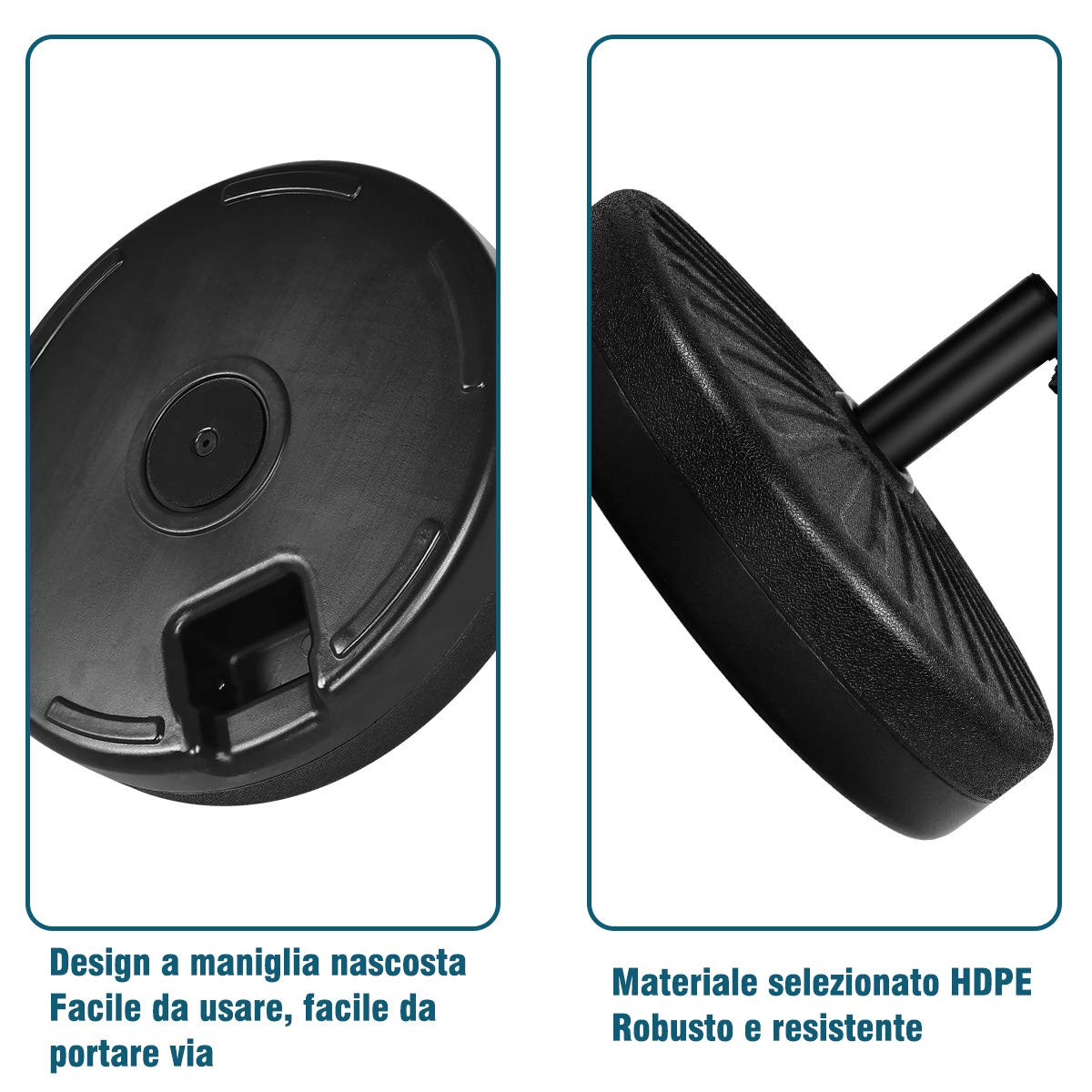 BIZZOTTO - Base Per Ombrellone In Cemento 35kg Tubo 50mm