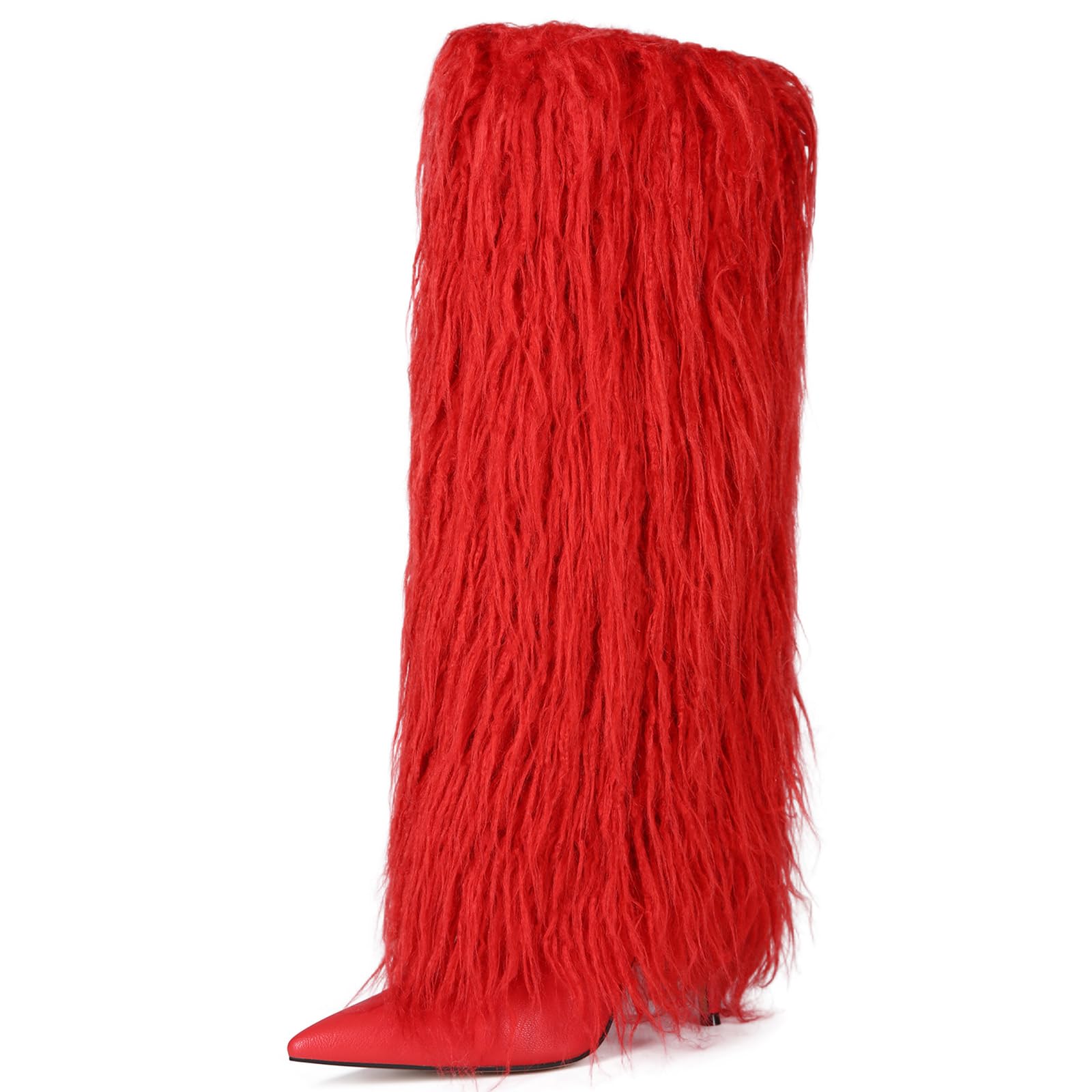 Fold Over Fur Boots for Women