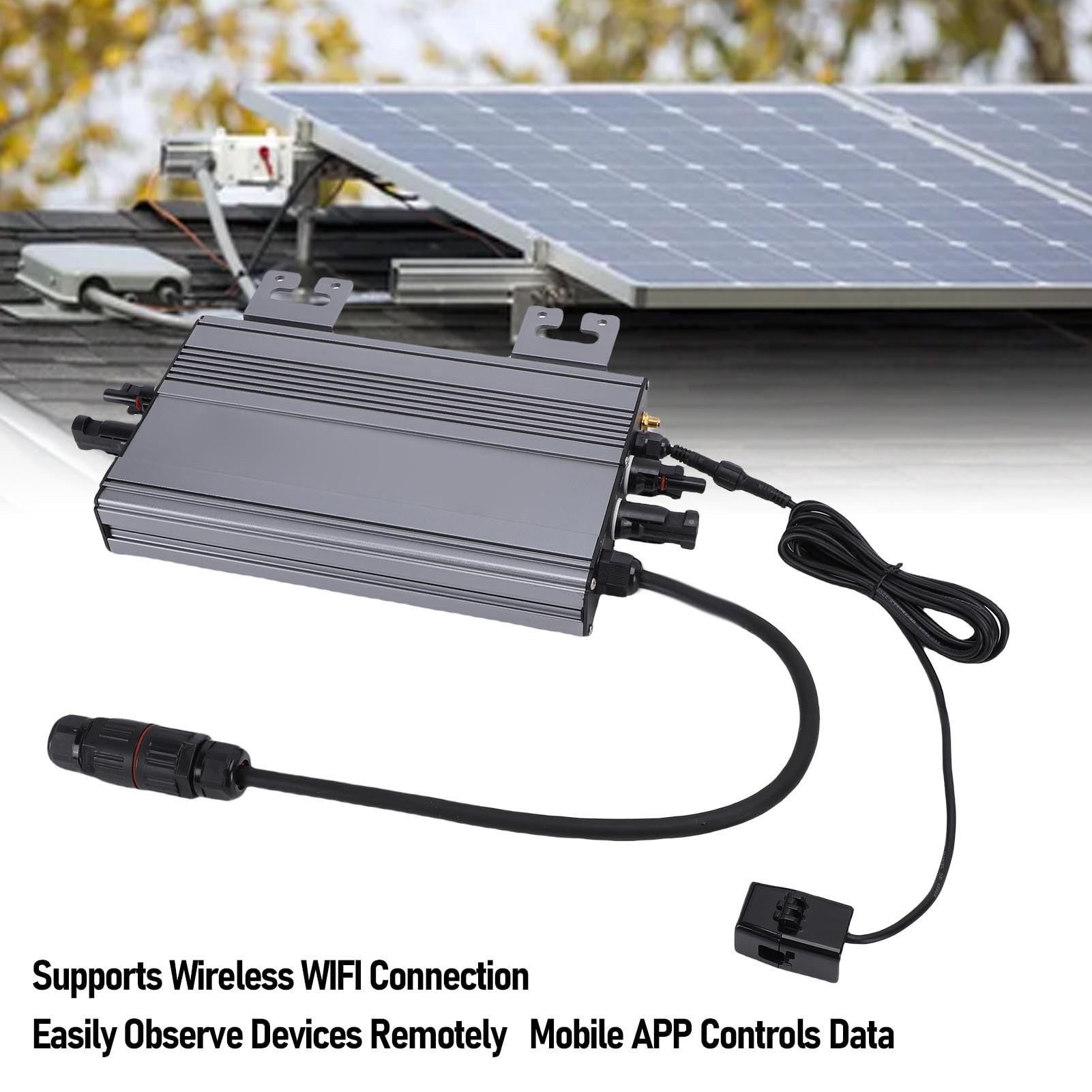 BuyWeek Onduleur Solaire 1000 W avec Contrôle WiFi Intelligent, Stockage D'énergie, Entrée PV DC 20-60 V/entrée de Batterie DC 36 V 48 vers Sortie AC 180-265, onduleur