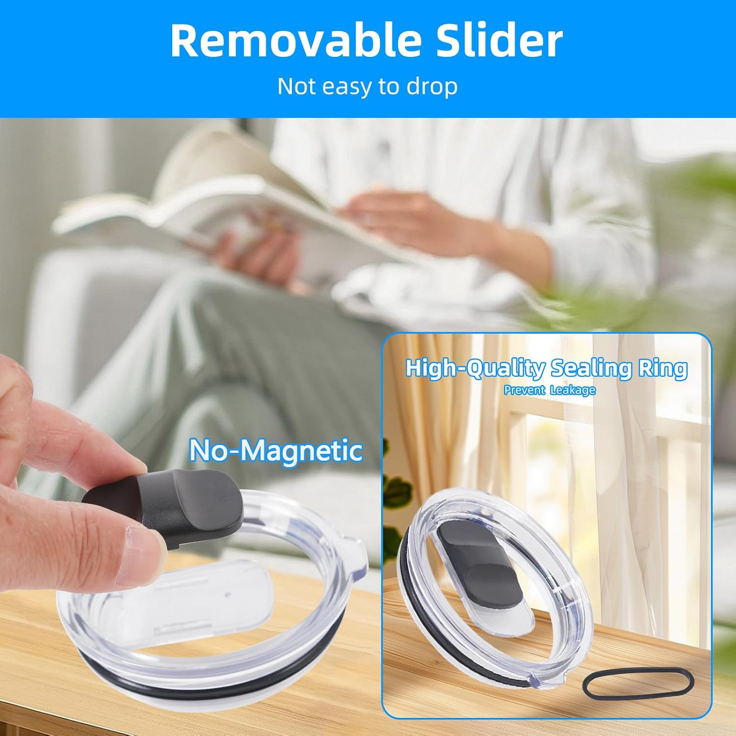 32 oz Replacement Lid for Yeti, 2PCS, Splash Resistant, BPA Free - Image 5