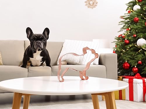 Miniatura 2 de The Fussy Pup Cortador de galletas Bulldog francés de 4.75 pulgadas, hecho a mano, cobre sólido, fabricado en Estados Unidos, regalos para amantes