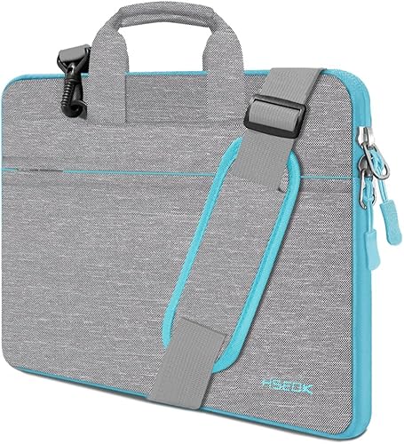 Miniatura 30 de Hseok Bolsa de hombro para laptop de 15, 15.6, 16 pulgadas, maletín, compatible con MacBook Pro de 16 pulgadas 2025-2019 M4 M3 M2 M1, Mac 15.4 Negro