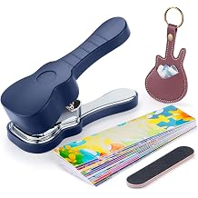 Guitar Pick Punch Kit - DIY Maker with 15 Strips, Holder & File