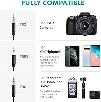 Vista 7 de Movo VXR10 Universal Shotgun Mic for Camera - Camera Microphone for DSLR, iPhone and Android Smartphones - Compatible with Canon EOS, Nikon, and
