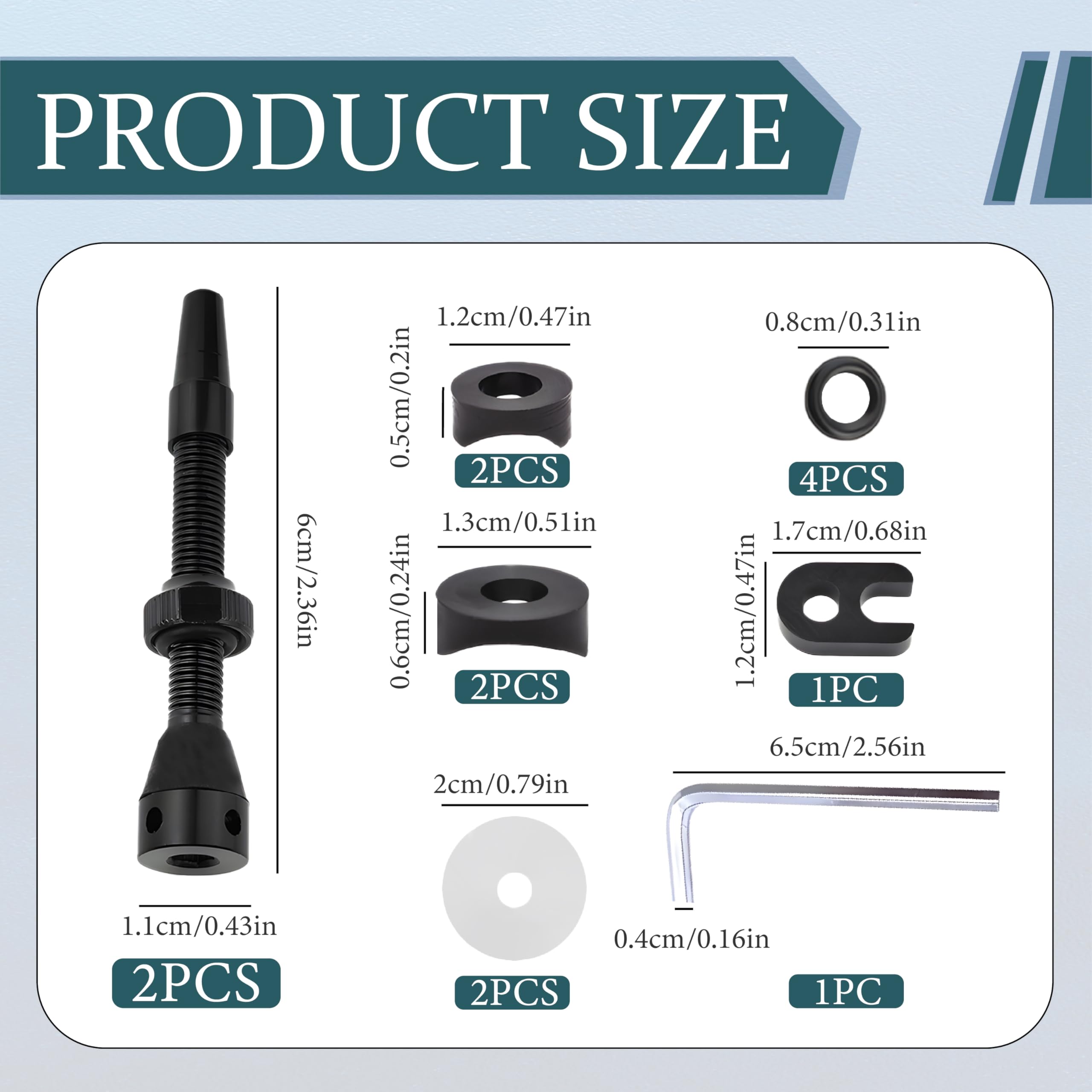 2 sztuki zaworów Presta Tubeless, czarne, bezdętkowe trzonek zaworu, super lekkie, aluminiowe, z narzędziem do usuwania rdzenia i nasadkami zaworów, pasują do większości felg rowerowych bezdętkowych