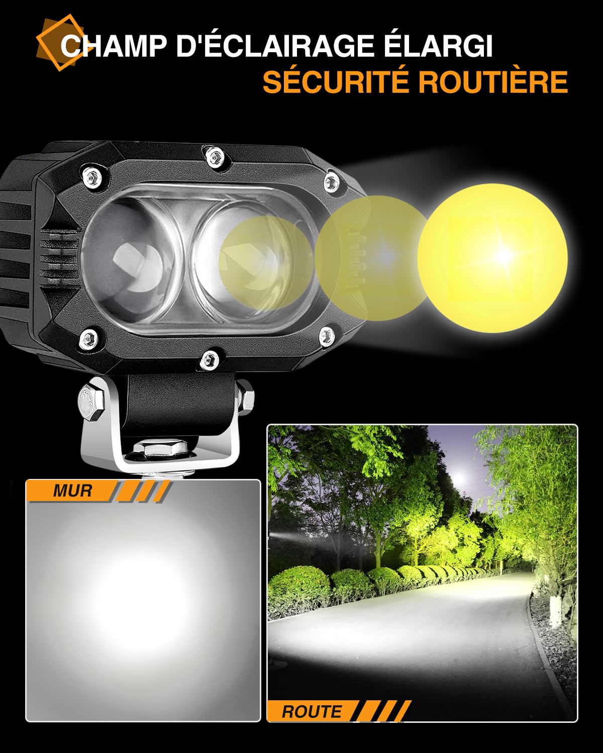 CO LIGHT Barre LED 4 Pouces Feux Tout-Terrain Puissants Avec