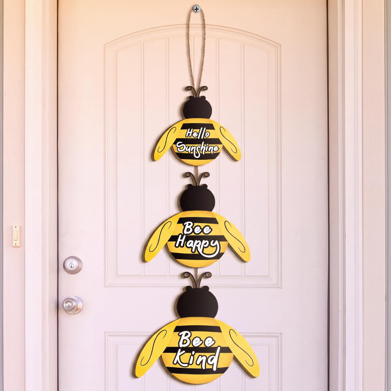 Photo 1 of Panelee Wood Bee Hanging Decoration