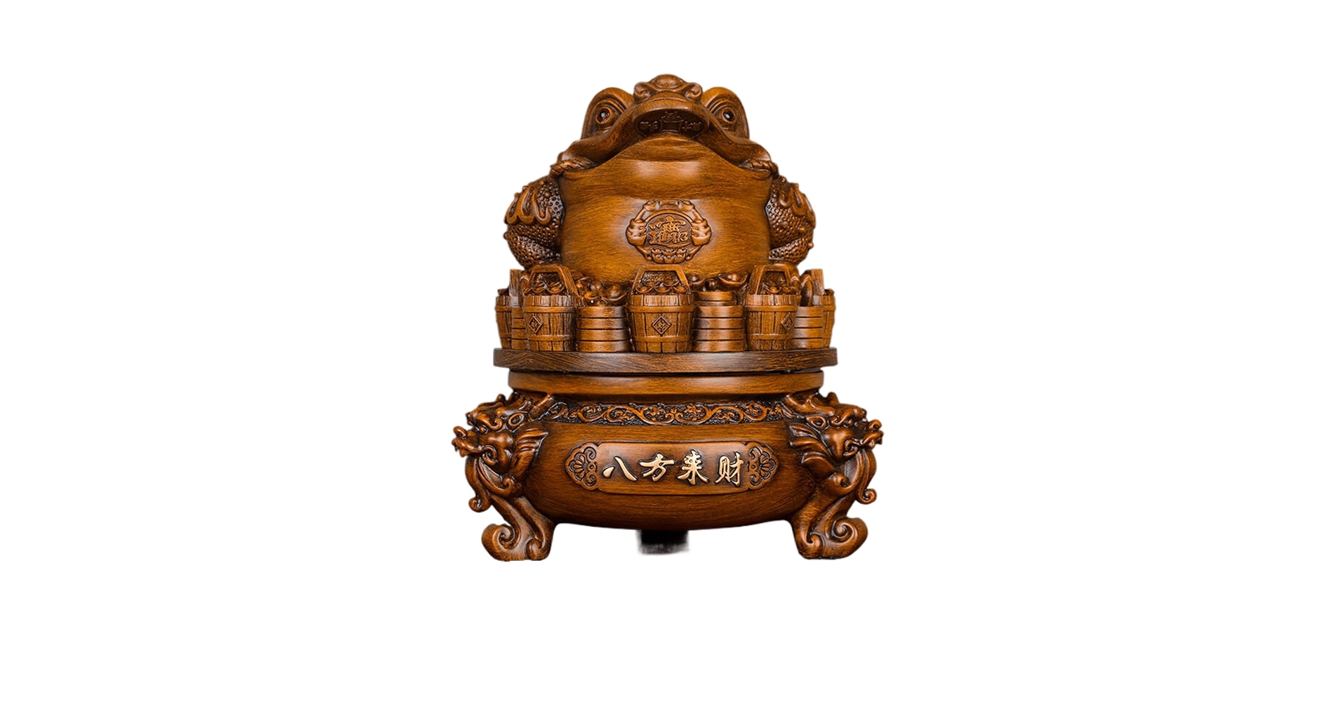 招財蟾 Amazon.com: Piegricdiat 八方来财三足金蟾蜍招财,Desk