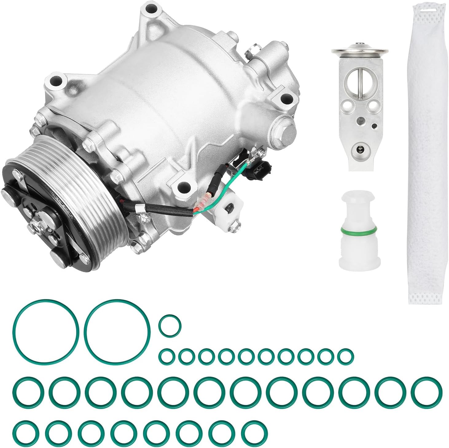 TadaMark A/C Air Conditioner Compressor Complete Kit Fit for Honda CR-V CRV 2.4L 2.4 2012 2013 2014(Note: for EX,LX,EX-L Model Only, not for Touring Model) Replace for KT-4953, CO-4920AC