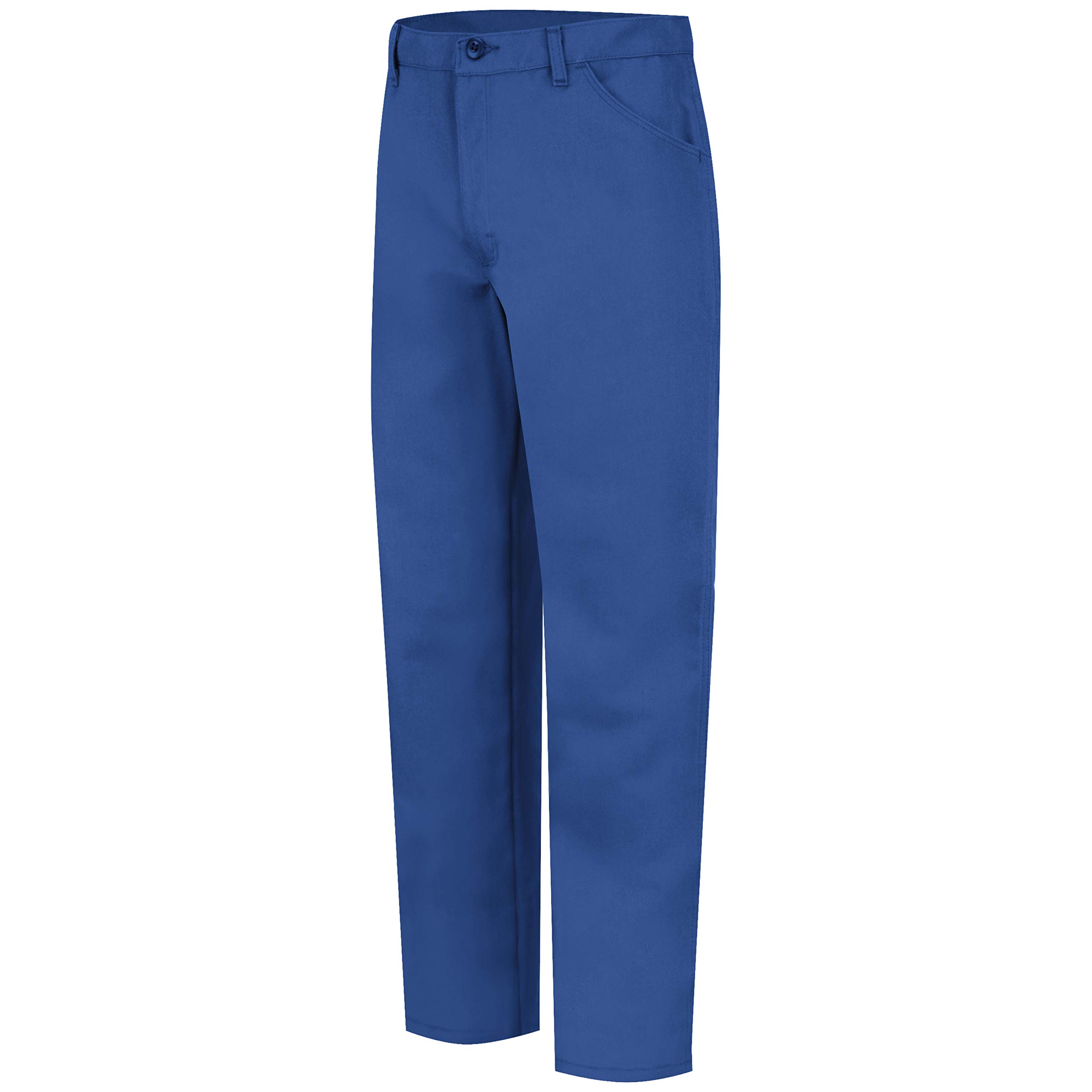 Bulwark FRBulwark Flame Resistant 7.5 oz Twill Nomex IIIA Mens Jean-Style Pant with Button Closure, Royal Blue