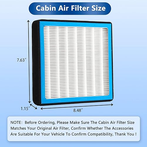 Miniatura 6 de CP285 Filtro de aire de cabina con carbón activado para Toyota 4Runner Highlander Tundra y Lexus ES350 RX350 RX450H GX460, Avalon Camry Corolla