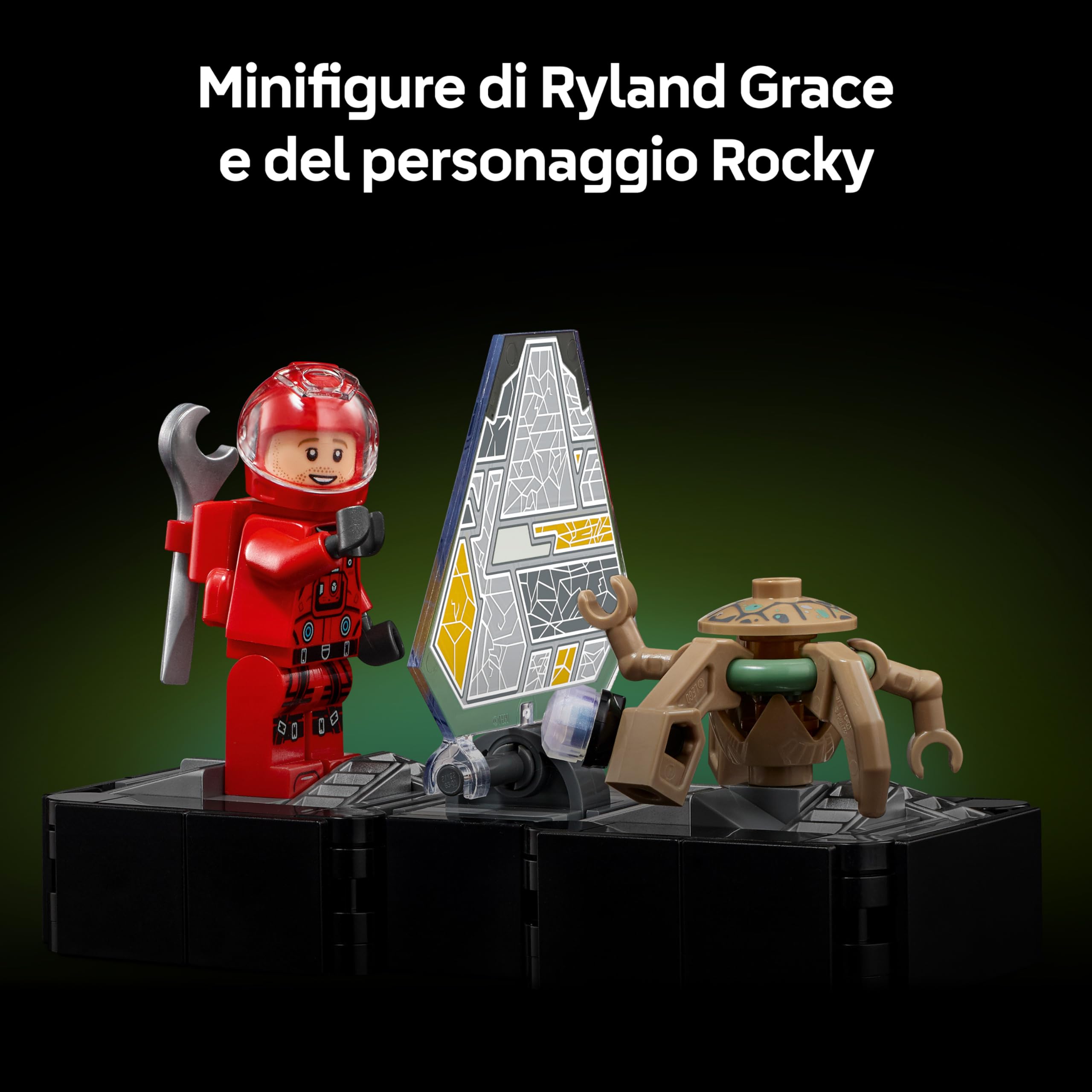 LEGO Icons Project Hail Mary - Kit di Modellismo con Astronave in Miniatura per Adulti - Set da Esposizione con Minifigure di Ryland Grace e Figura di Rocky - Regalo per Fan del Film e del Libro 11389