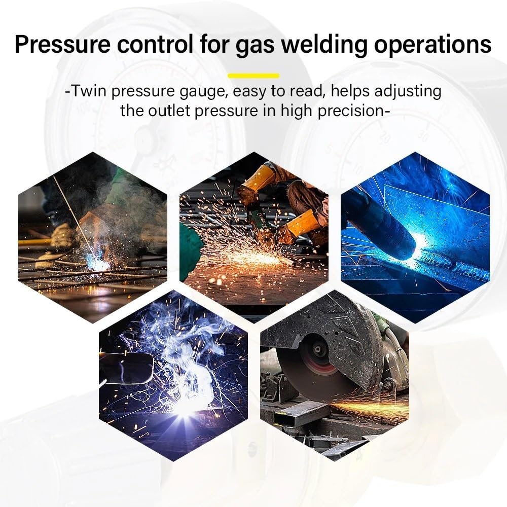 manometr Argon CO2 regulator ciśnienia w butli reduktor ciśnienia przepływomierz spawalniczy W21.8 1/4 gwint 0-20 Mpa zawór regulacyjny Regulator ciśnienia powietrza