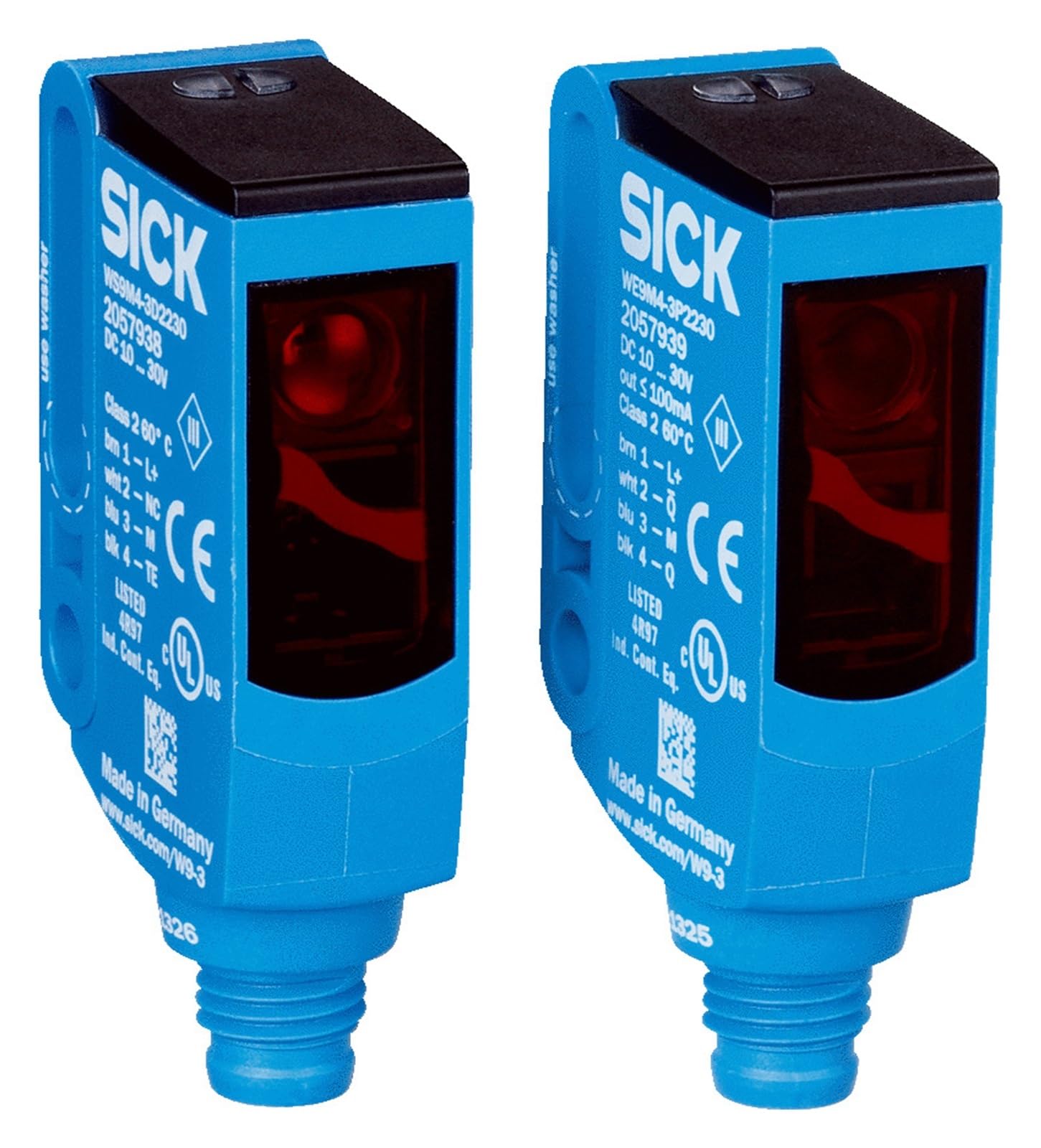 Sensor fotoeléctrico PNP WSE9M4-3P2230 de barrera con detección LED ultra precisa hasta 7m
