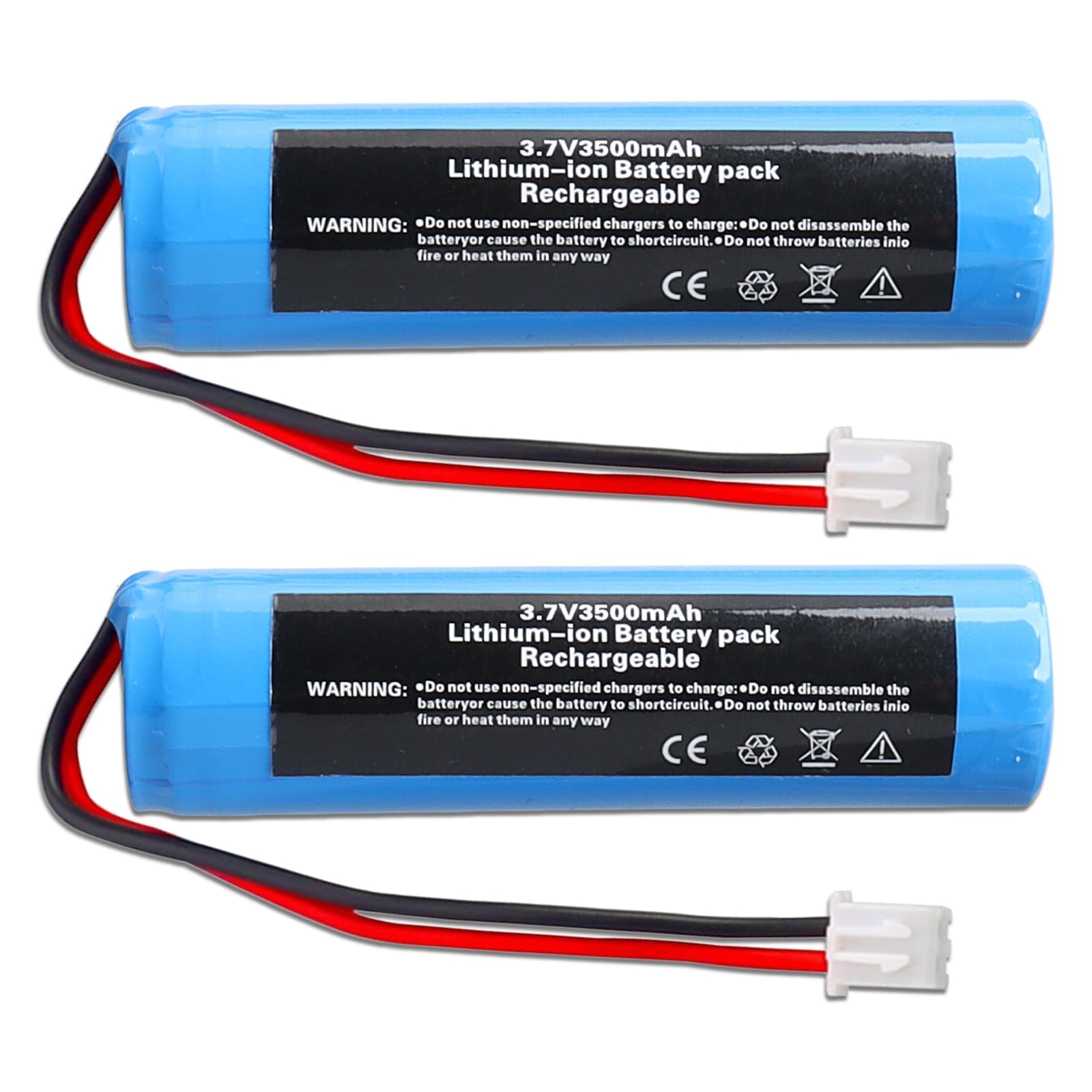 MXJFYY XH2.54-2 baterías de Iones de Litio de 3,7 V y 3500 mAh con Conector XH2.54 para electrónica, Juguetes, iluminación, Altavoces Bluetooth, linternas, Controles remotos y proyectos de Bricolaje