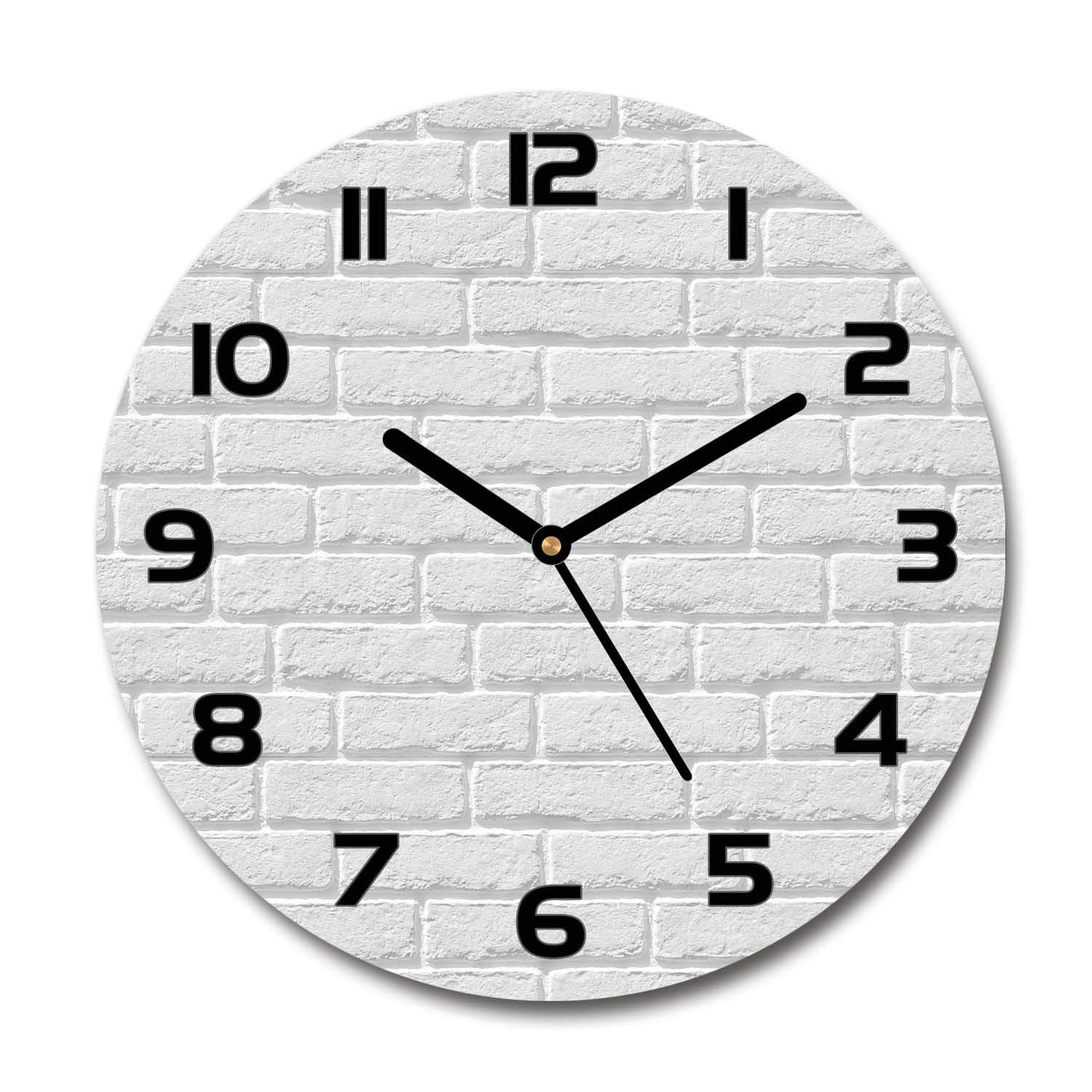 Horloge en verre silencieuse Tulup 30cm pour un salon au design moderne sans bruit