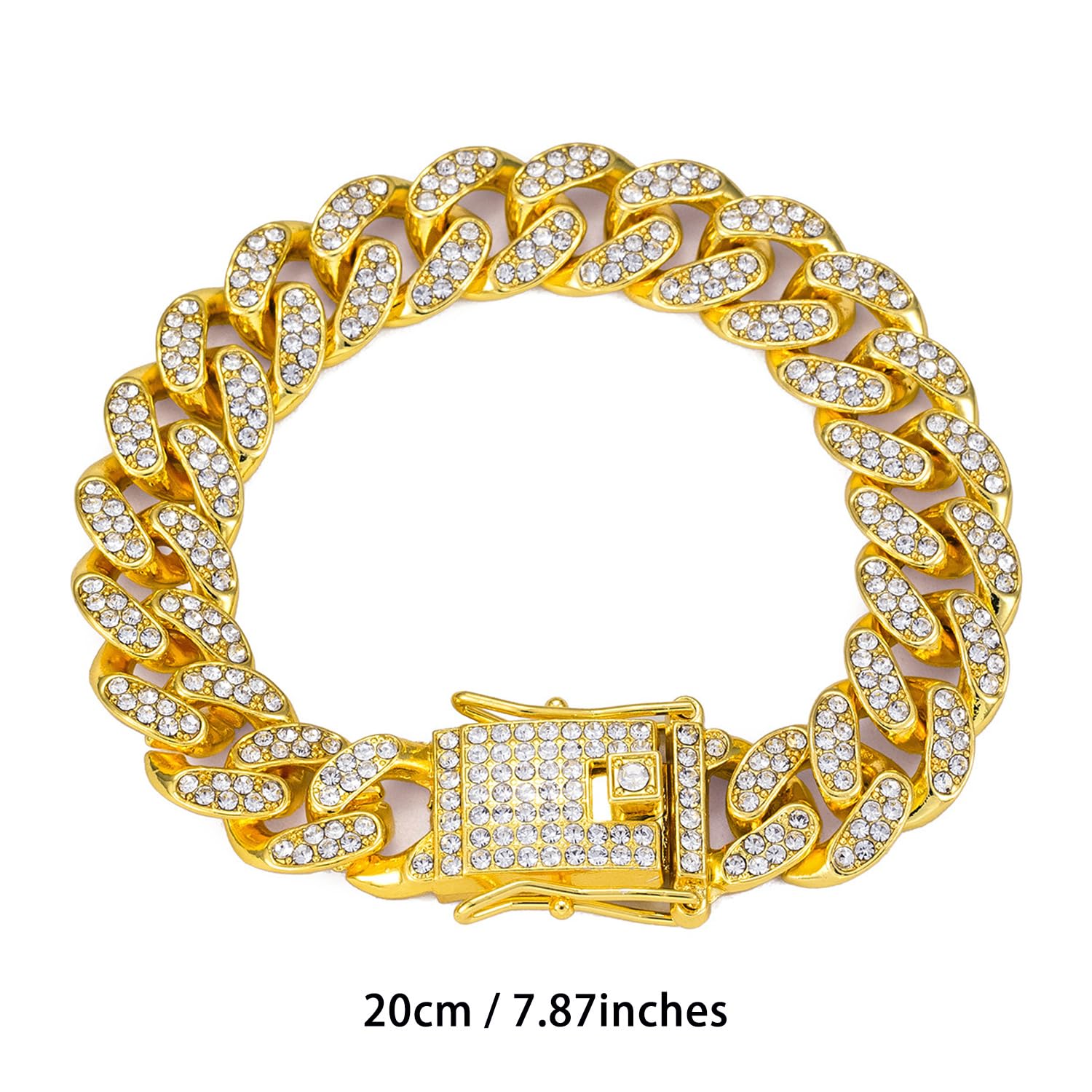 Relojes Hip Hop para Hombre, Relojes de Cuarzo de Lujo con Diamantes Brillantes con Fecha