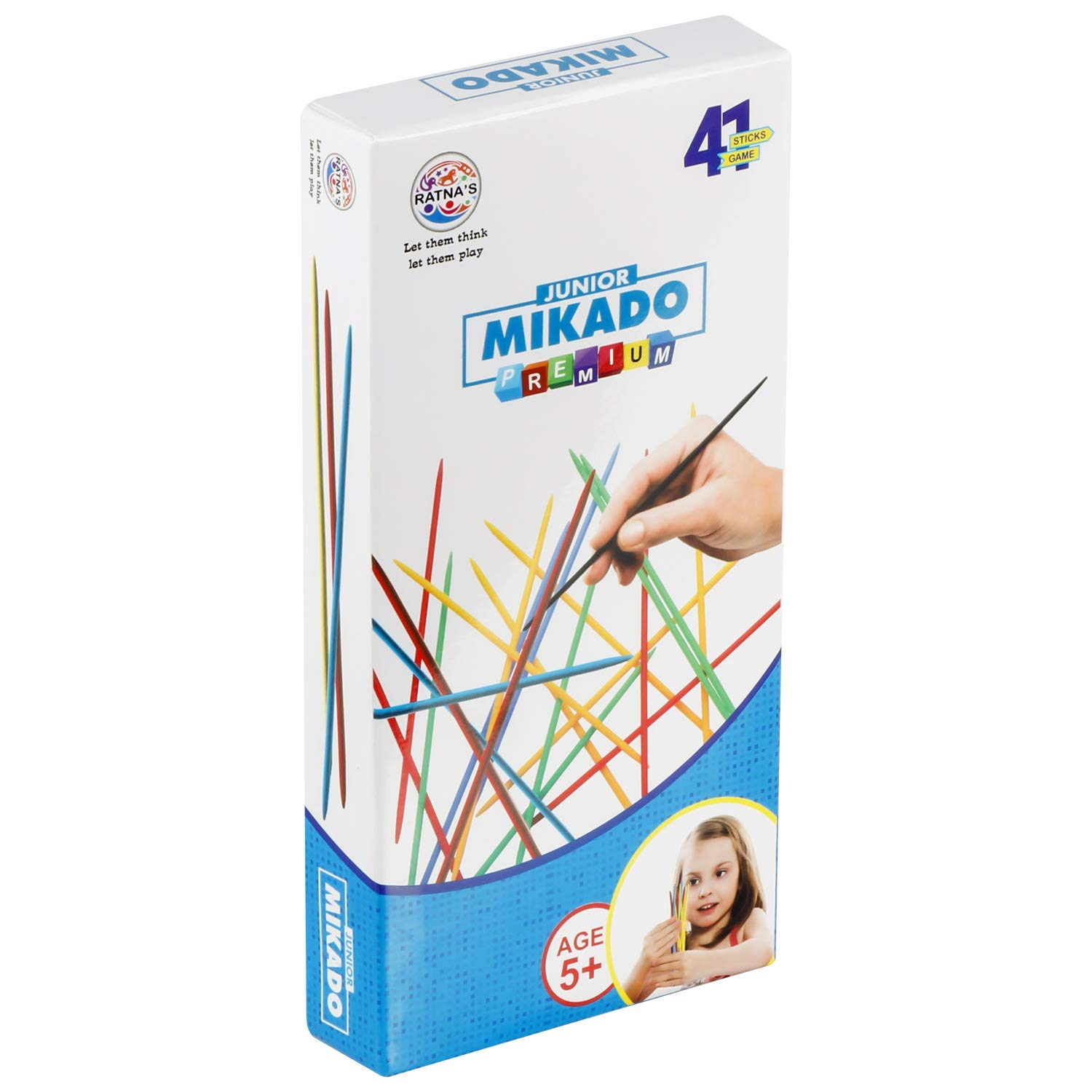 BKDT Marketing Mikado Sticks Game Jumbo for Kids to Develop Concentration Plastic 41 Pick-Up Sticks, Return Gifts for Adults|Fun Family Indoor Board Mind Game/Puzzle for Adults & Kids 3+ Years