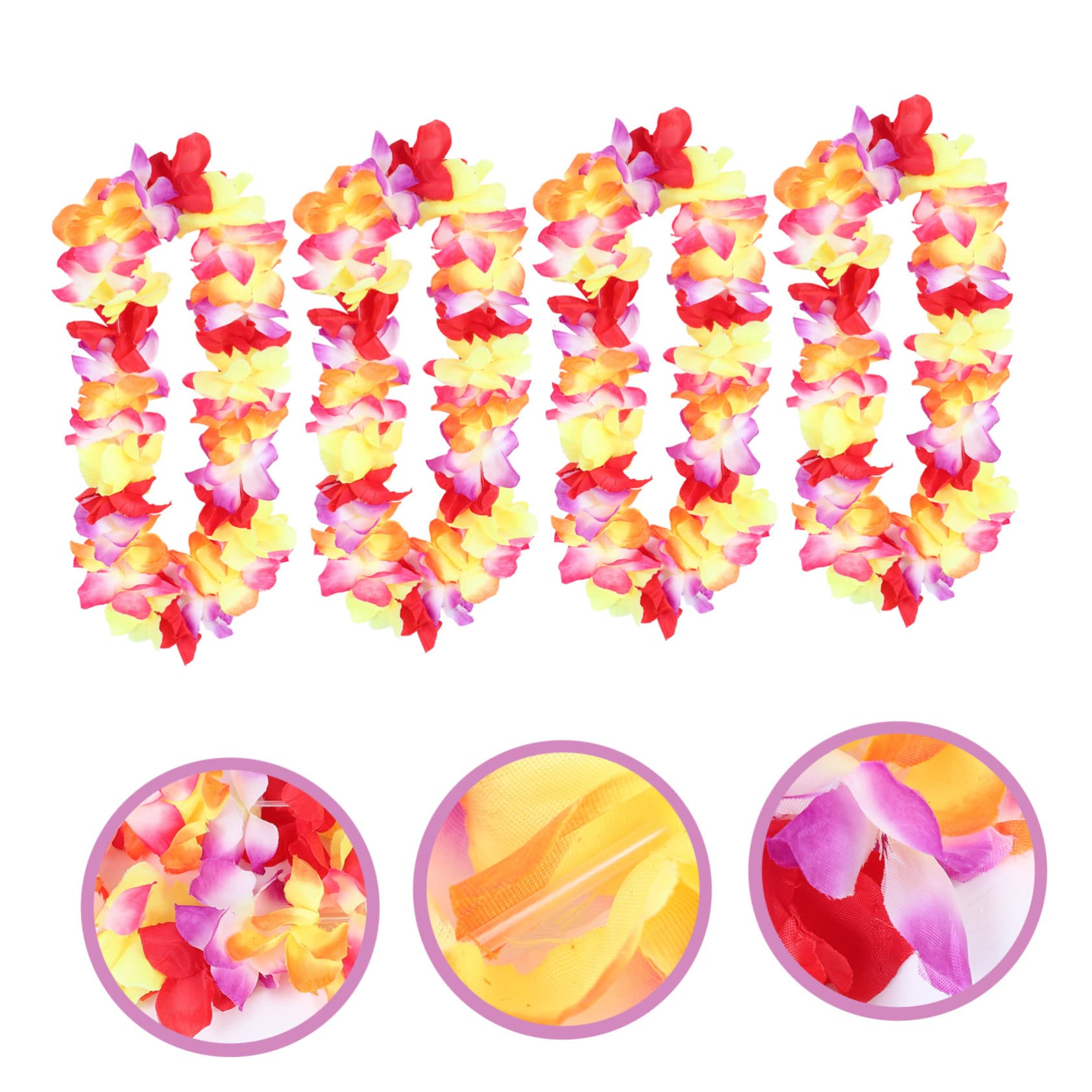 TOPBATHY 4sets Hawaiian Girlande Set Hawaiian Luau Party Girlande Dekorationen Für Hawaii Party Halskette 4 Stücke * 4