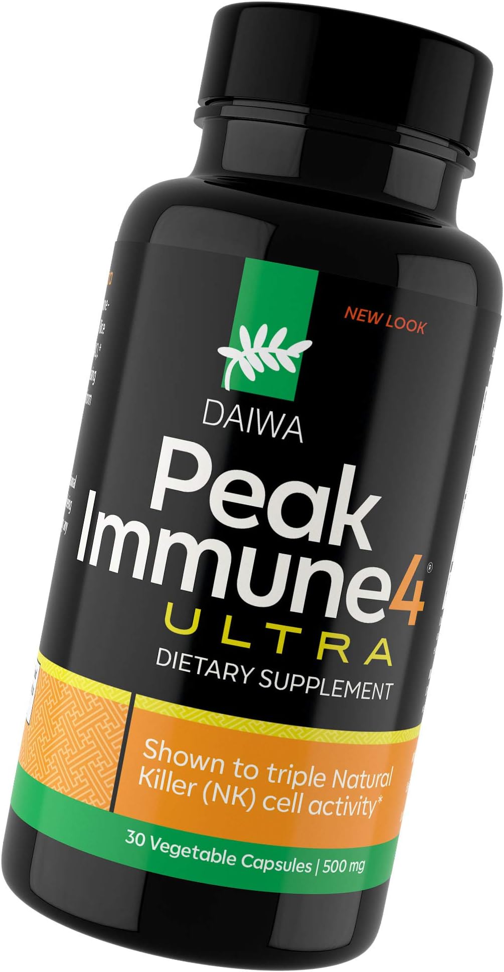 Peak Immune 4 - Immune System Booster – Rice Bran and Shitake Mushroom Supplement for Natural Immune Support (Ultra Strength)