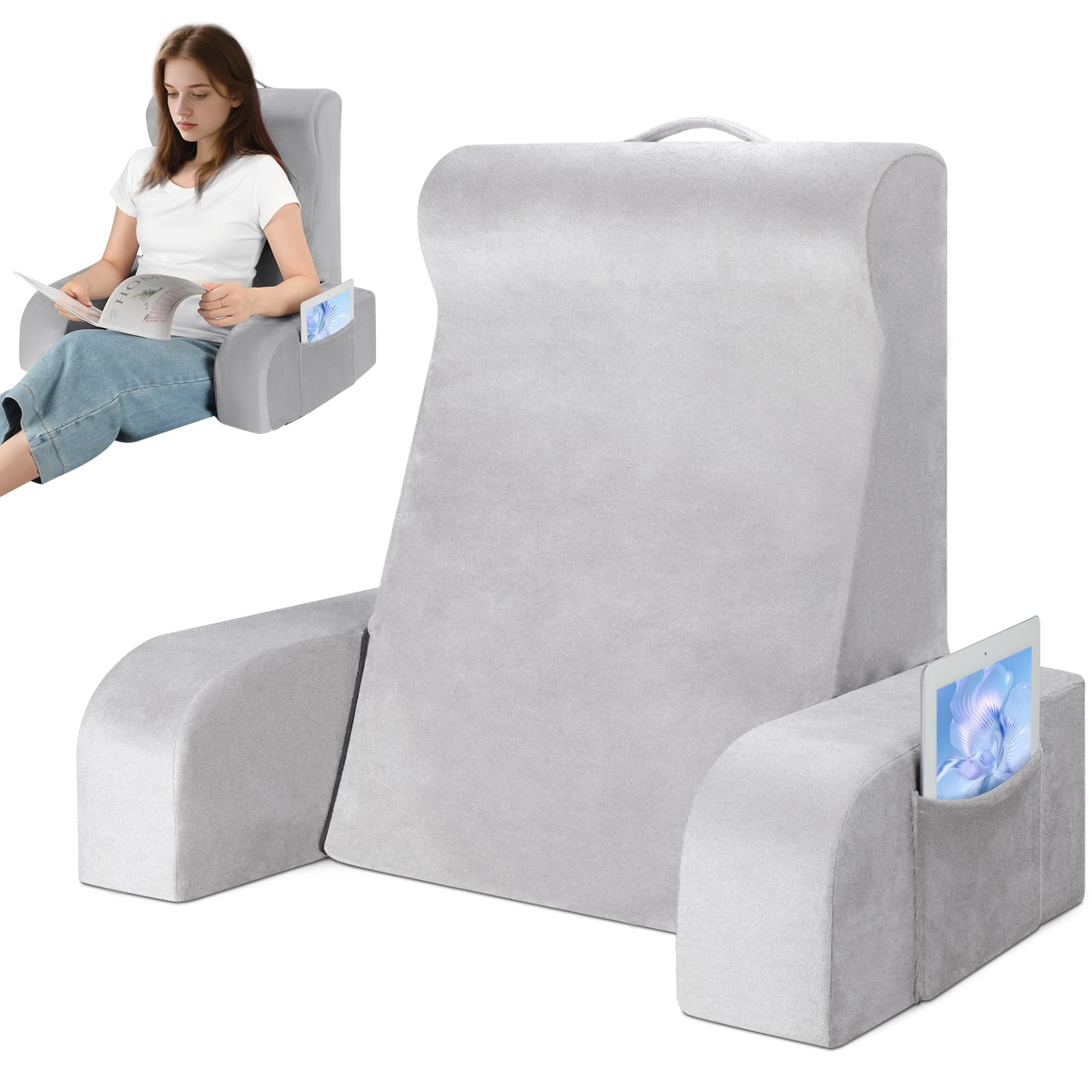 Amazonベーシック 長方形 背もたれクッション 背中サポートクッション