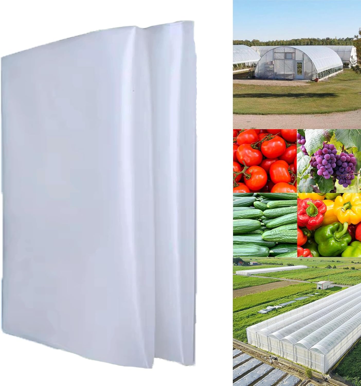 Greenhouse Plastic Sheeting Film 10x26 ft, 6 mil Clear UV Resistant Replacement Cover, for Horticulture, Gardening and Agriculture-Ulitimate Protection Against Wind,Frost and Dust 10'x26'