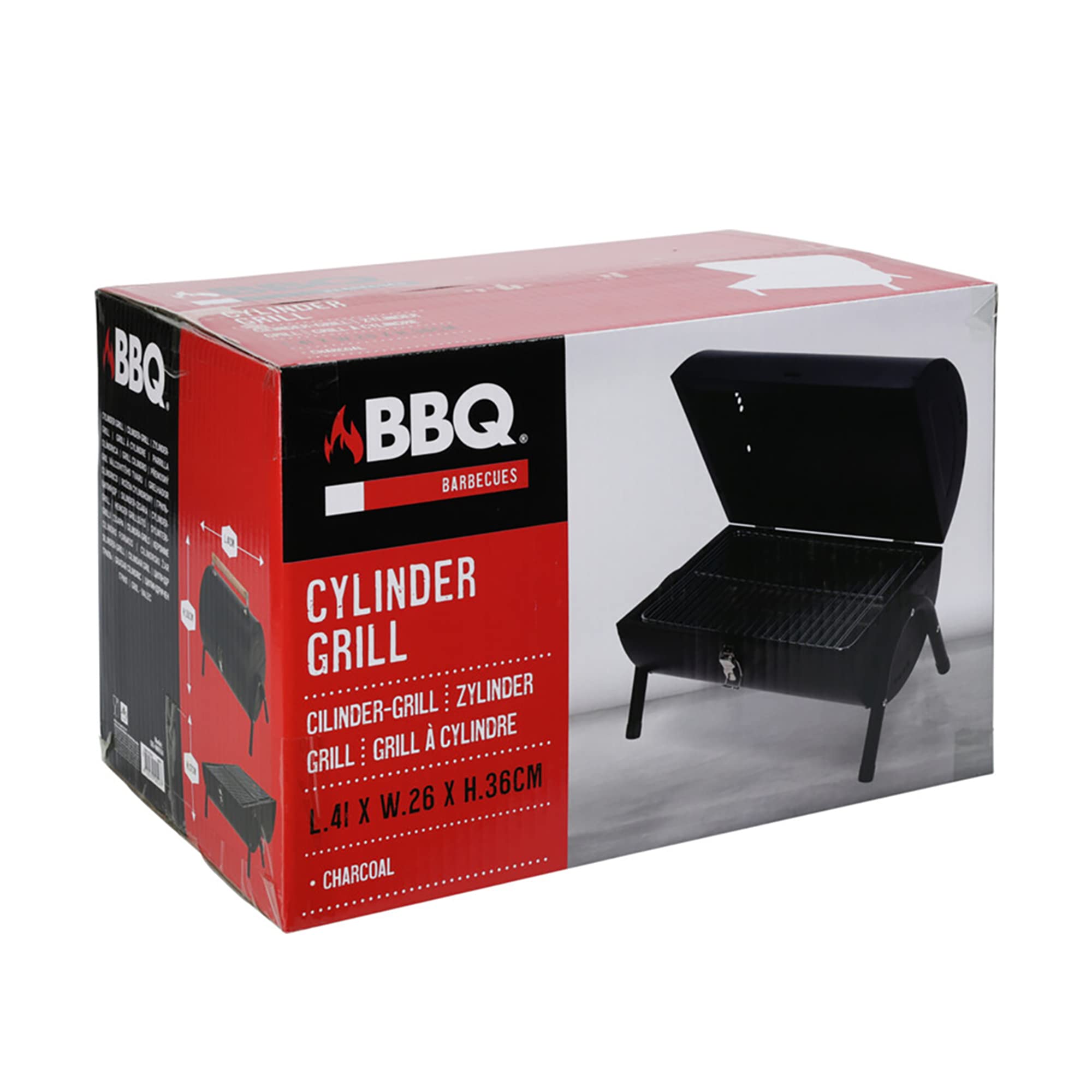 Barbecue a Carbonella Portatile da Esterno Tavolo con Coperchio, Barbeque BBQ Ottawa Cilindrico Nero portatile Giardino Terrazzo Esterno 41x26xh36 cm Griglia Compatta da Campeggio