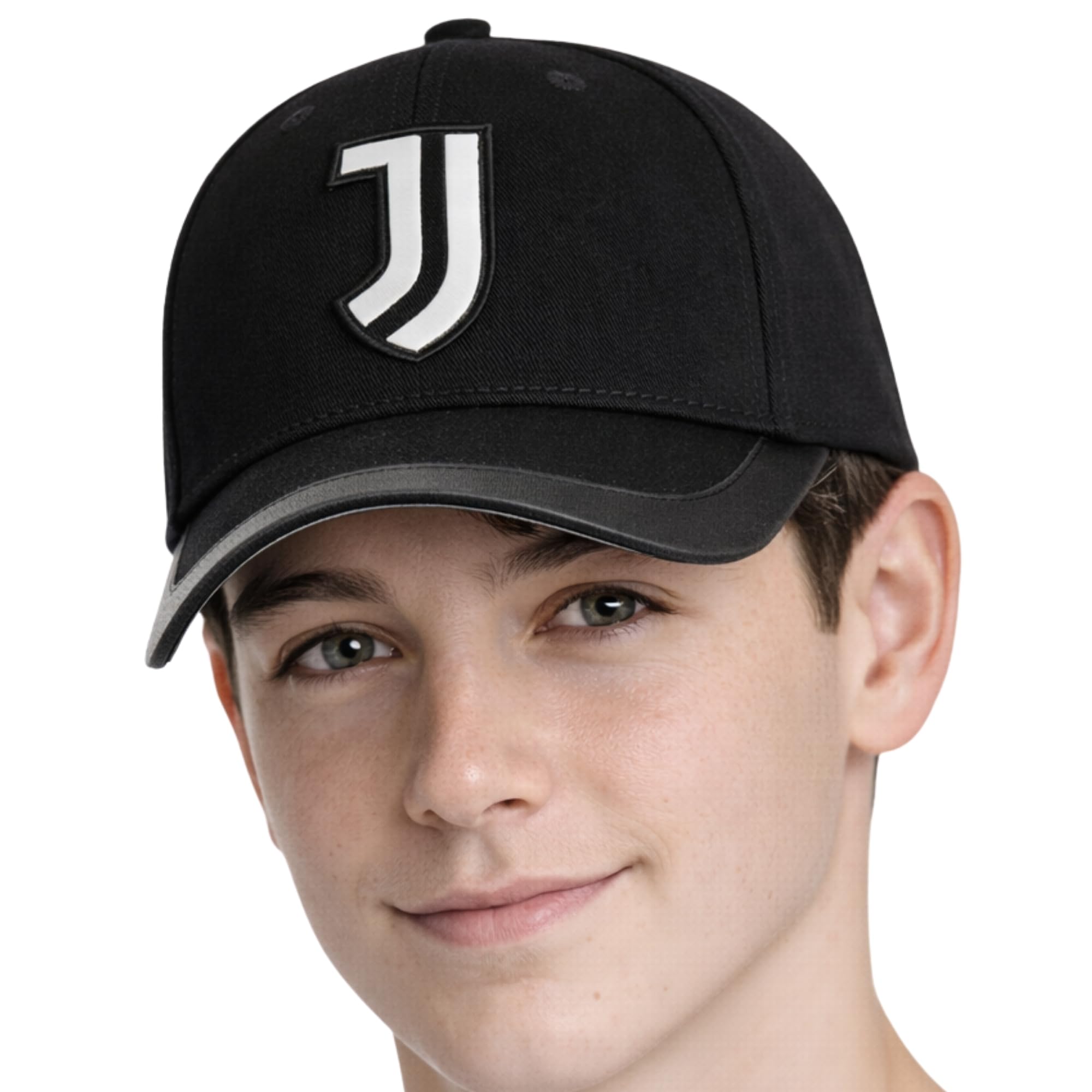 JUVENTUS Cappello Ufficiale Baseball Nero con Logo JJ Bianco- Berretto Regolabile - 100% Cotone - 2024022 - 5