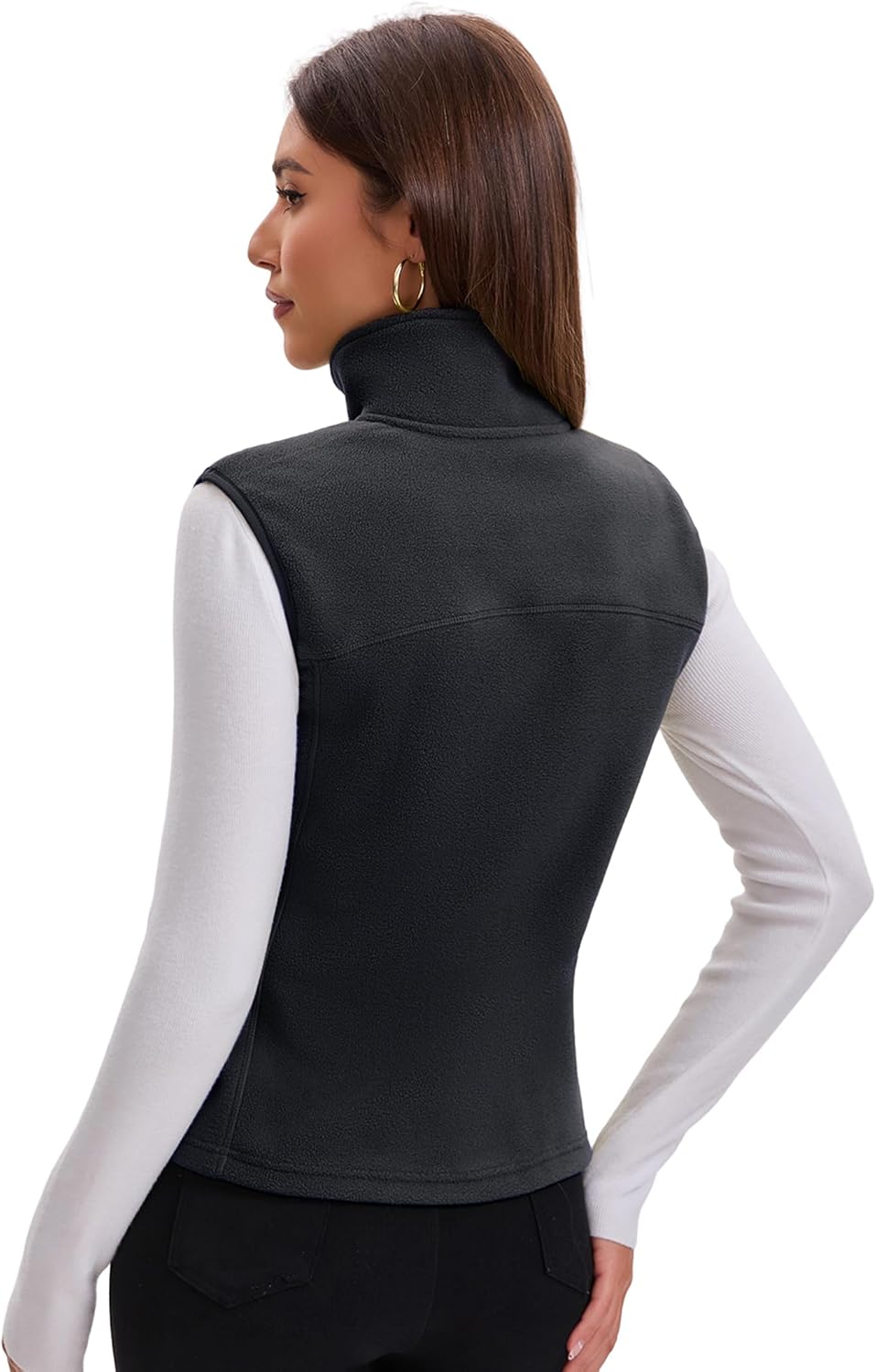 Women's Fleece Vest Lightweight Warm Outdoor Polar Vest with 4 Pockets for Spring Casual Fashion (XS - XXL) - Image 6