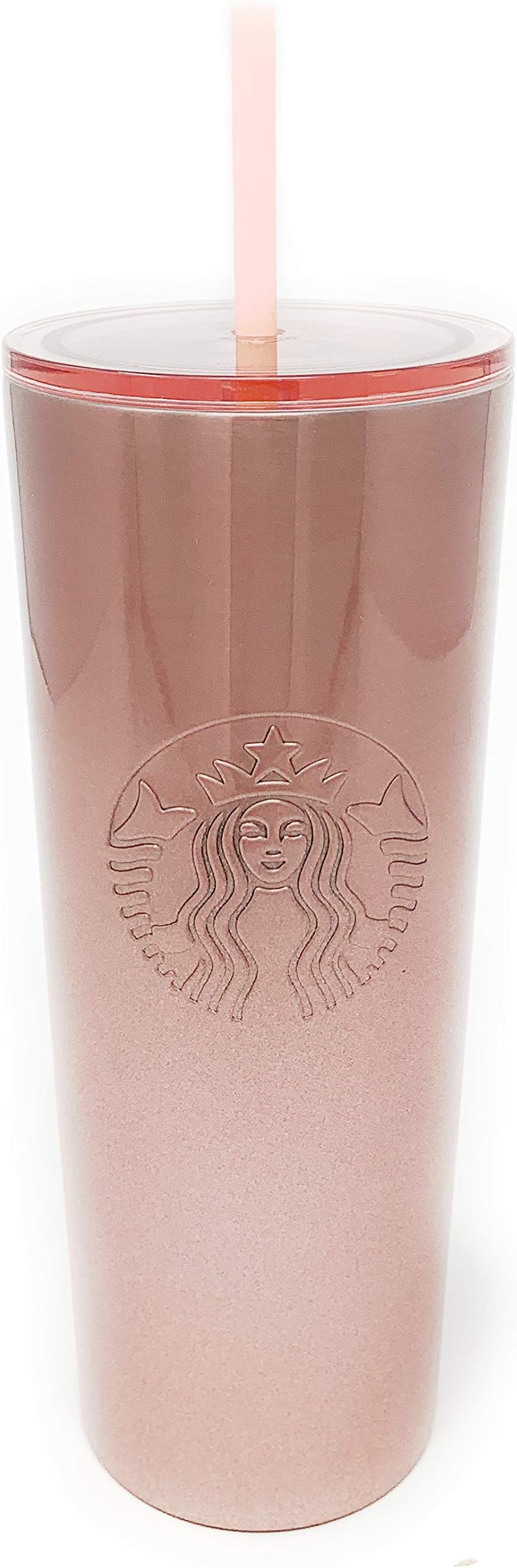 Holiday 2018 Sparkling Rose Gold Stainless Steel Cold cup tumbler 24oz
