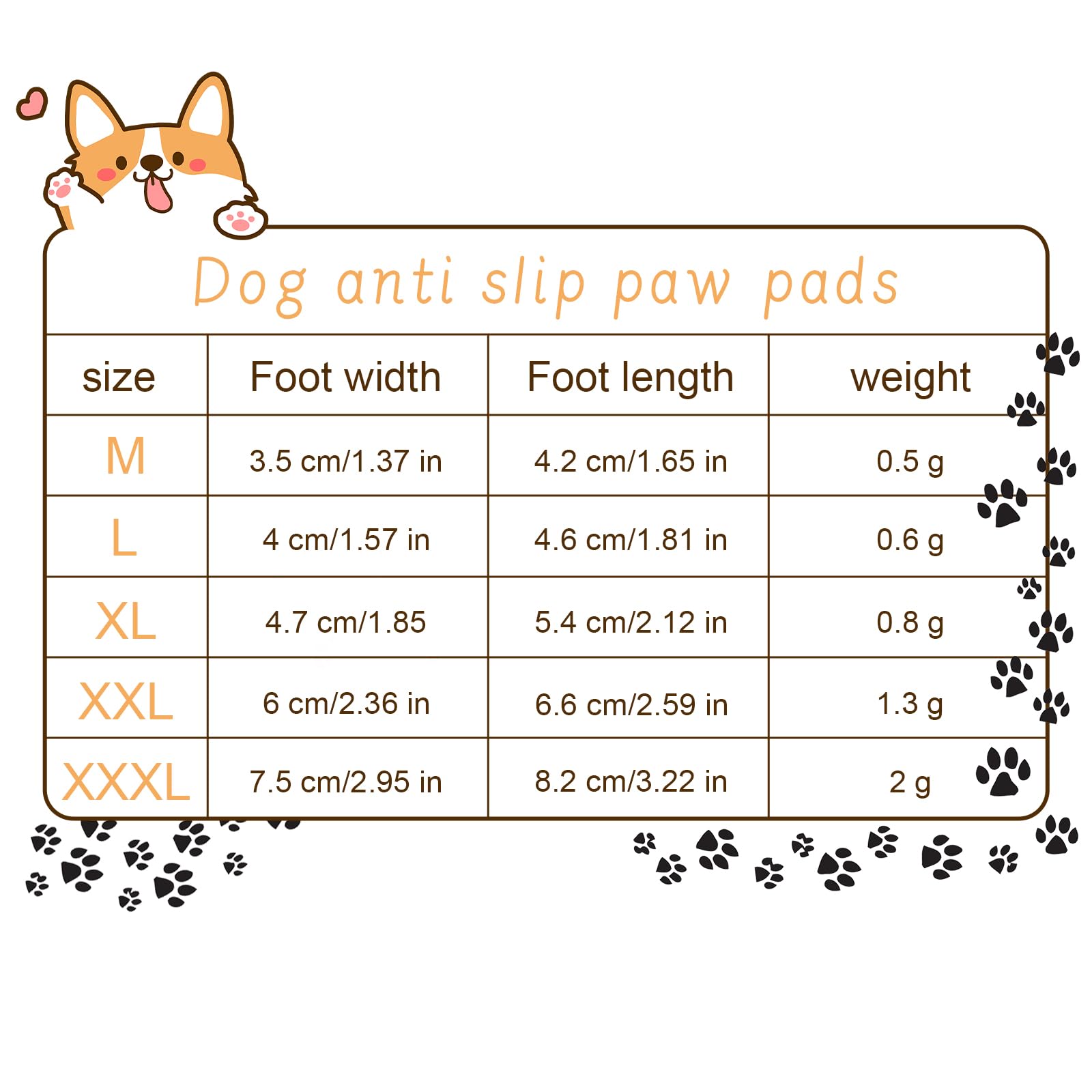 Protection Patte Chien Autocollant, Coussinet Pattes Chien 24 pièces, Chaussettes Chien Antidérapantes, Chaussettes Chien Antidérapantes Traction - Soin des Pattes (M)