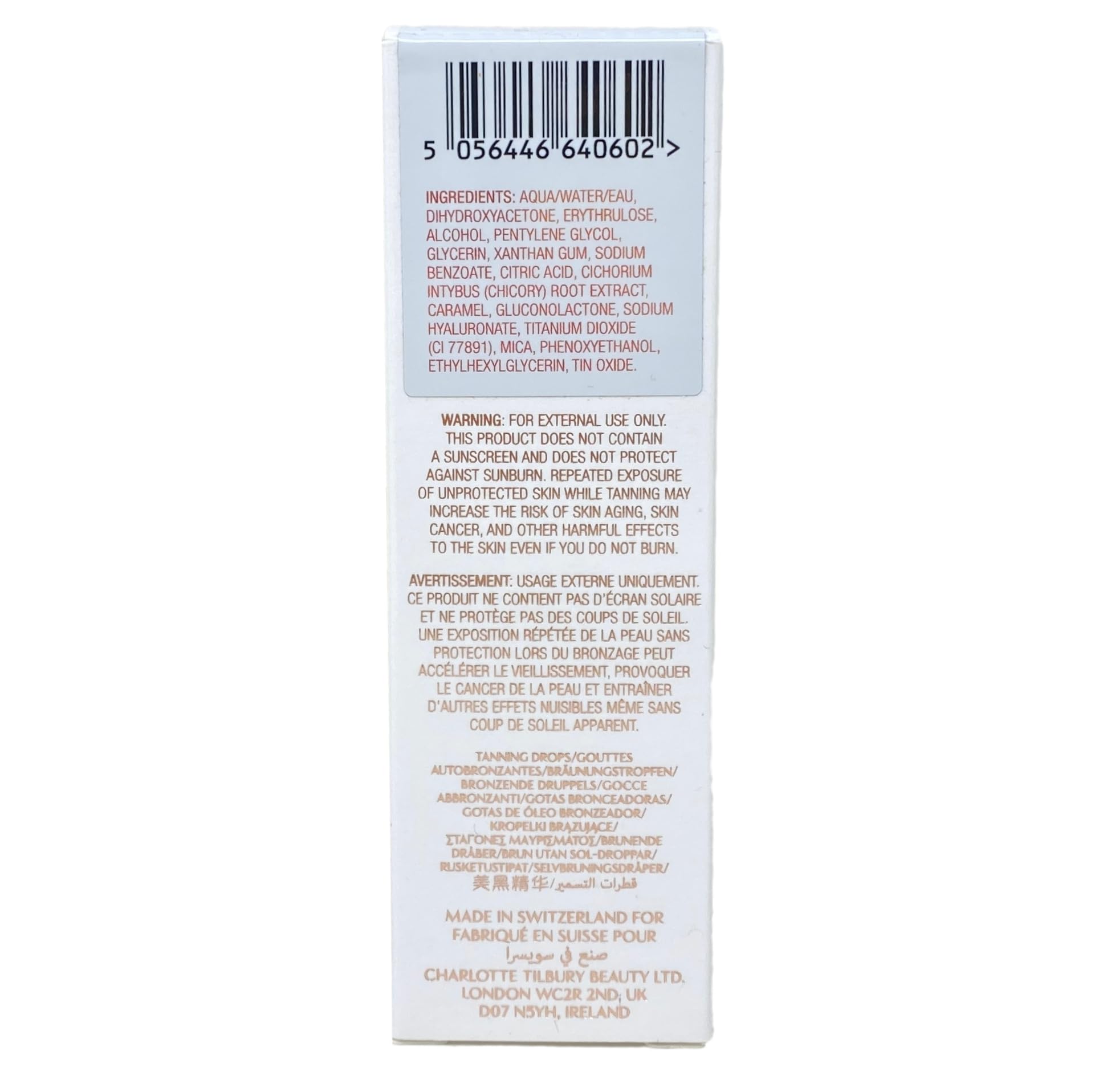 Charlotte Tilbury | Beautiful Skin Island Glow Easy Tanning Drops | Fair - Medium