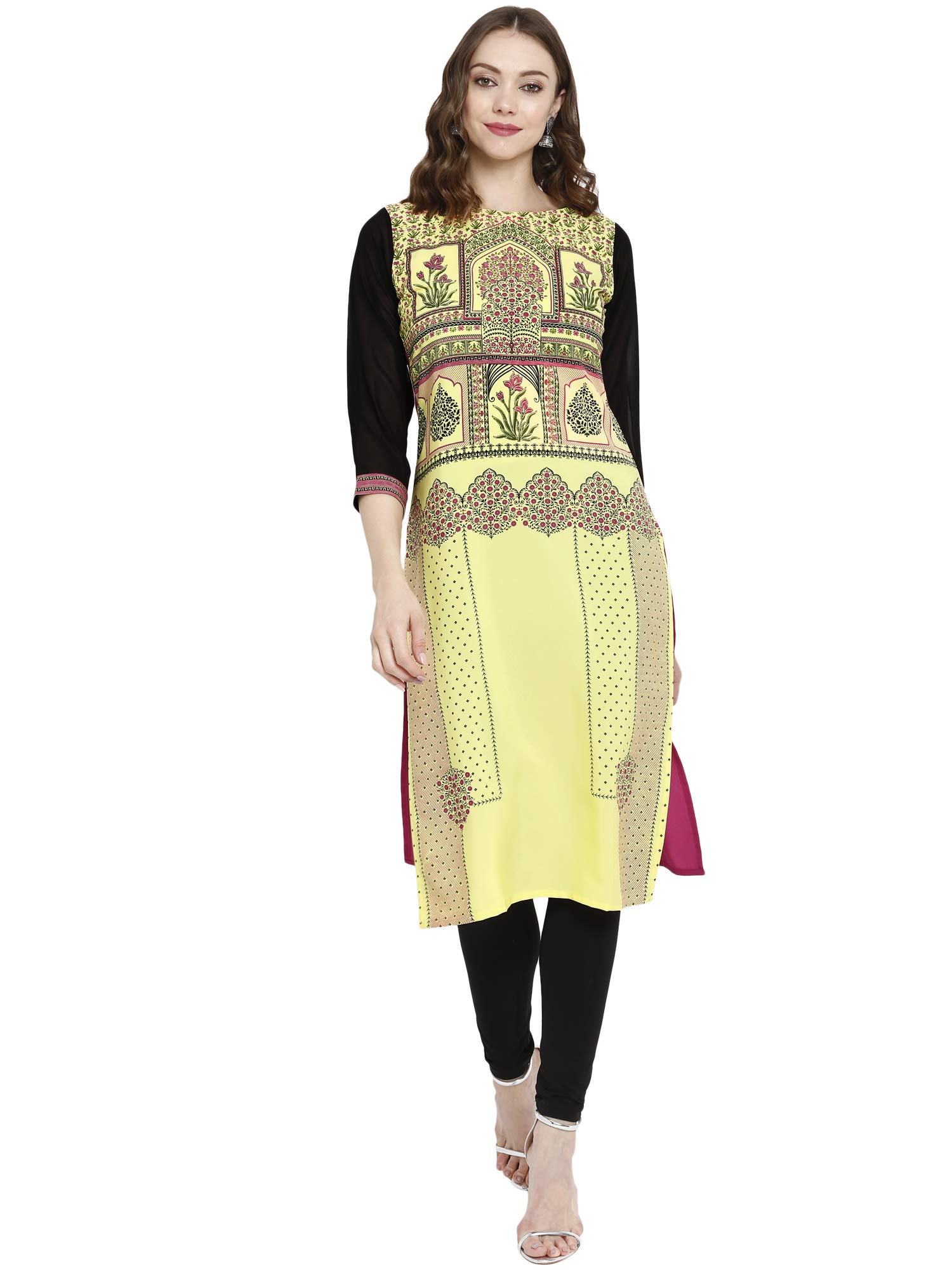 AhalyaaWomen's Crepe Printed Kurti (ALKUCRPG-20035)