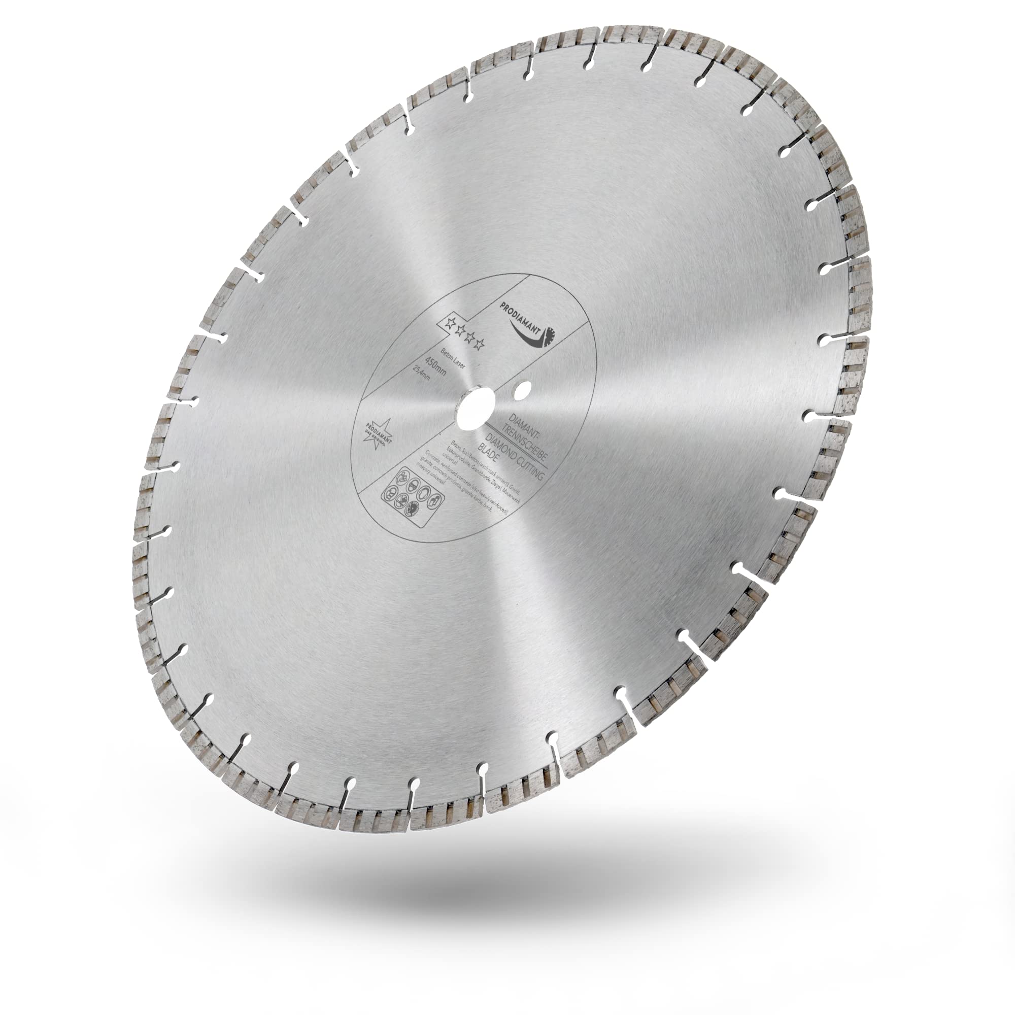 PRODIAMANT Disco de corte de diamante Premium láser para hormigón 450 mm x 25,4 mm disco de corte de diamante soldado por láser