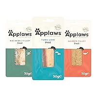Applaws snack umido 100 % naturale per gatti e gattini, multipack di snack di filetto per gatti adulti