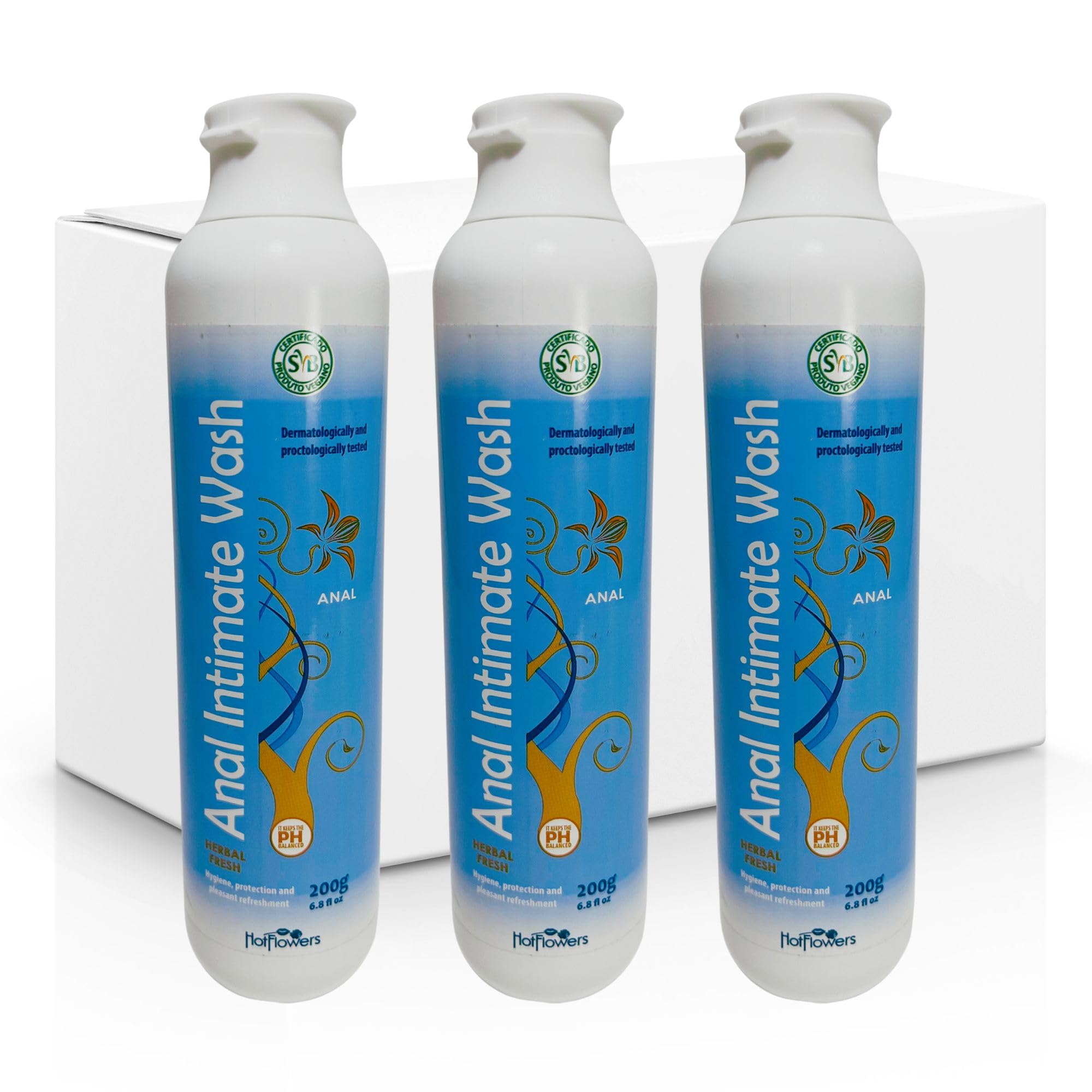 HOT FLOWERS Herbal Fresh Unisex Anal Intimate Wash for Personal Care, pH Balanced for Essentials Body Health, Daily Use, Dry Skin, Proctologist Tested (3)