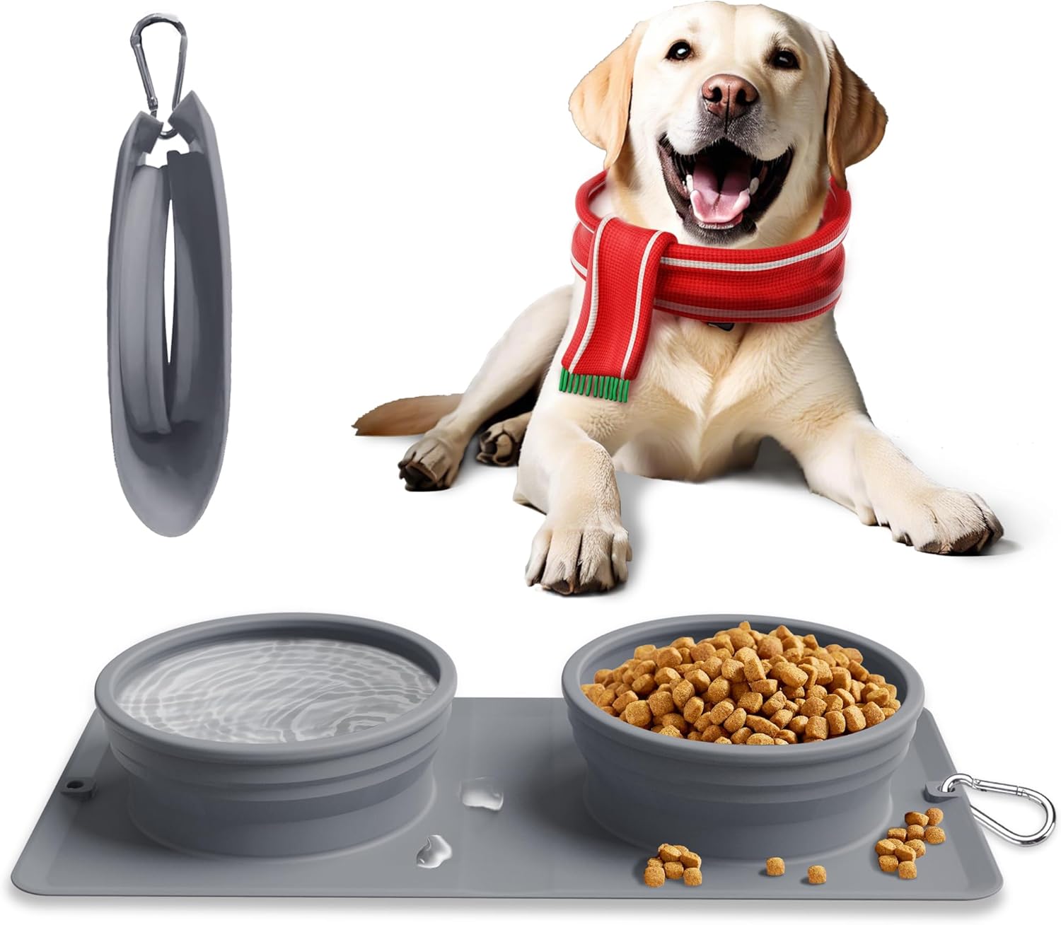 Collapsible 2-in-1 Portable Dog Bowl – Travel-Friendly Silicone Bowl Collapsible 2-in-1 Portable Dog Bowl – Travel-Friendly Silicone Bowl
