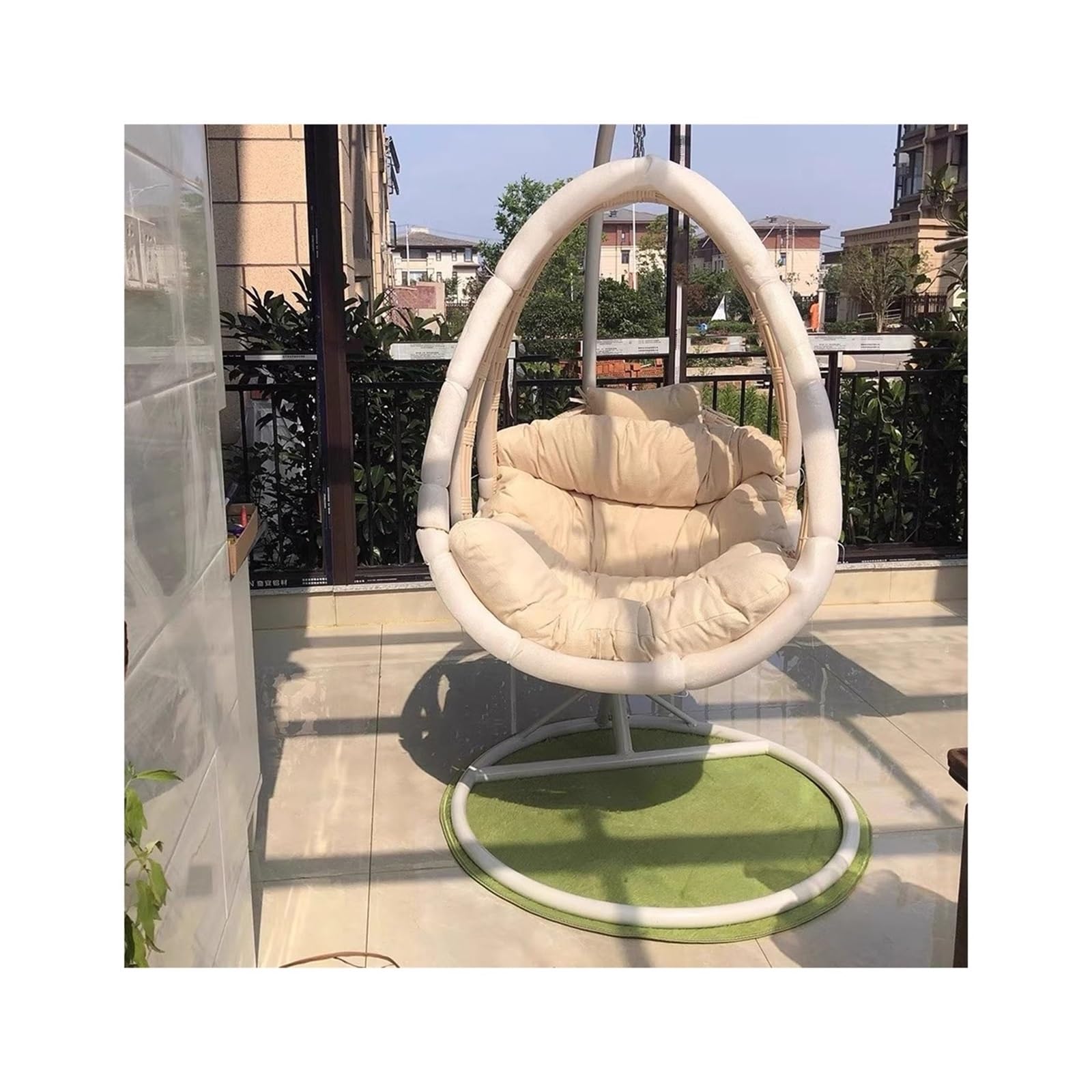 Wiszący fotel rattanowy Wiszące Krzesło Balkonowy Fotel Bujany Lekki Luksusowy Kryty Huśtawka Domowy Wiszący Kosz Krzesło Rattanowe Wiszące krzesło rattanowe