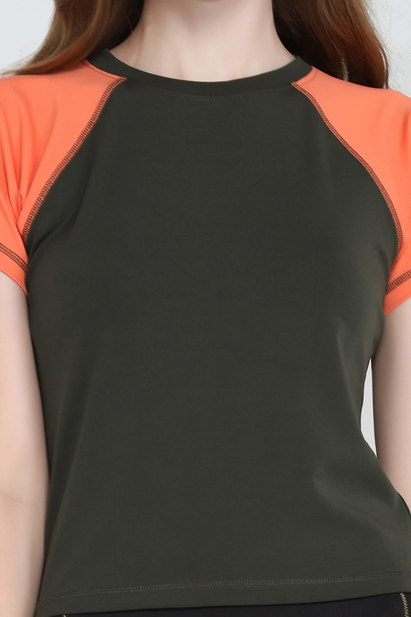 Leriya Fashion Top corto da donna con maniche a mantello per atletica, allenamento, atletica, yoga, palestra