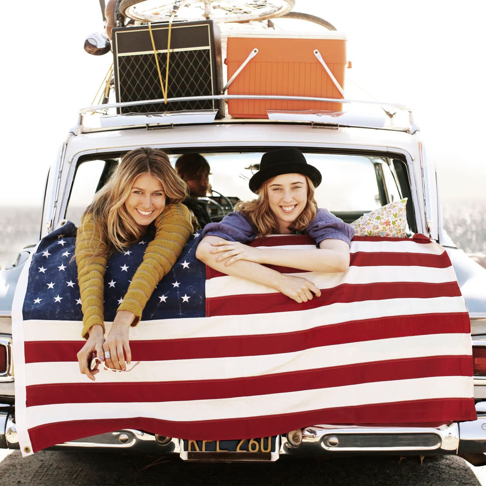 Amazon.co.jp: AZCOVER アメリカ国旗 12x18インチ 米国綿旗 屋内 米国