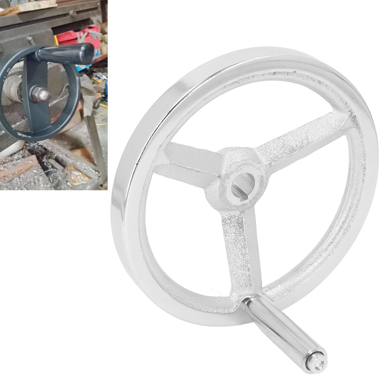 Lathe Handwheel, 18 X 200mm Replacement Lathe Hand Wheel for Grinder